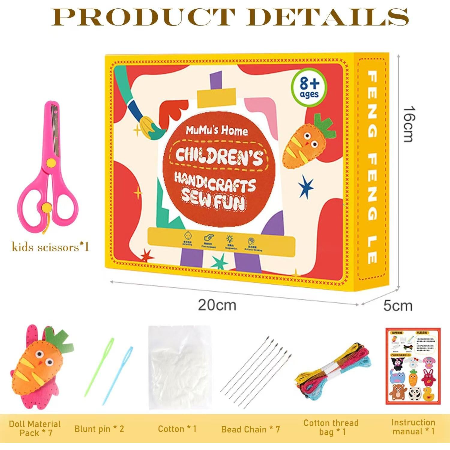 Kit de Costura Eubeneortho para Niños - Manualidades Animales