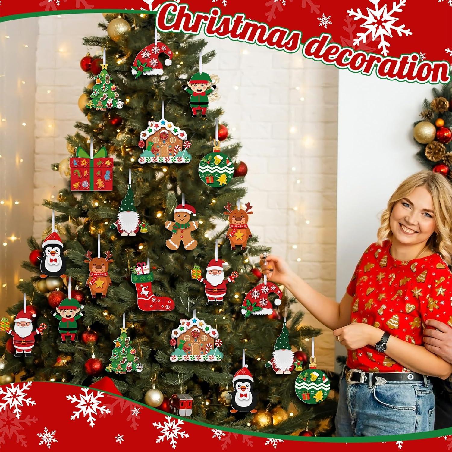 24 Kits de Manualidades Navideñas FuWeave de Fieltro DIY