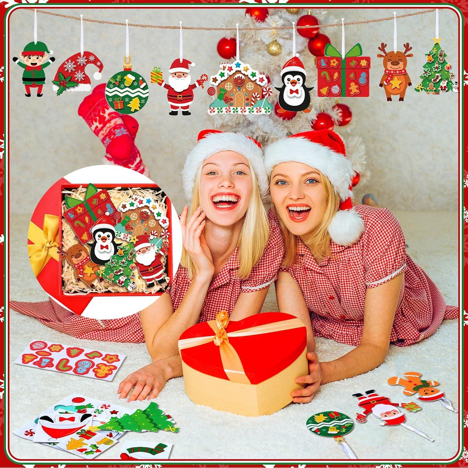 24 Kits de Manualidades Navideñas FuWeave de Fieltro DIY