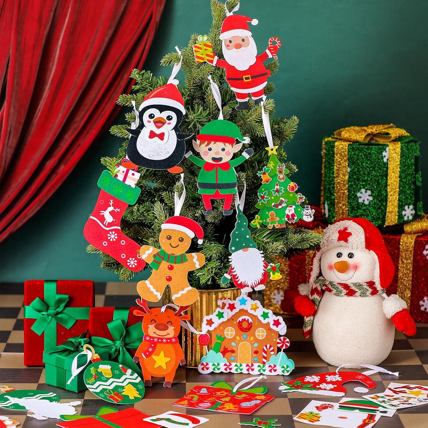 24 Kits de Manualidades Navideñas FuWeave de Fieltro DIY