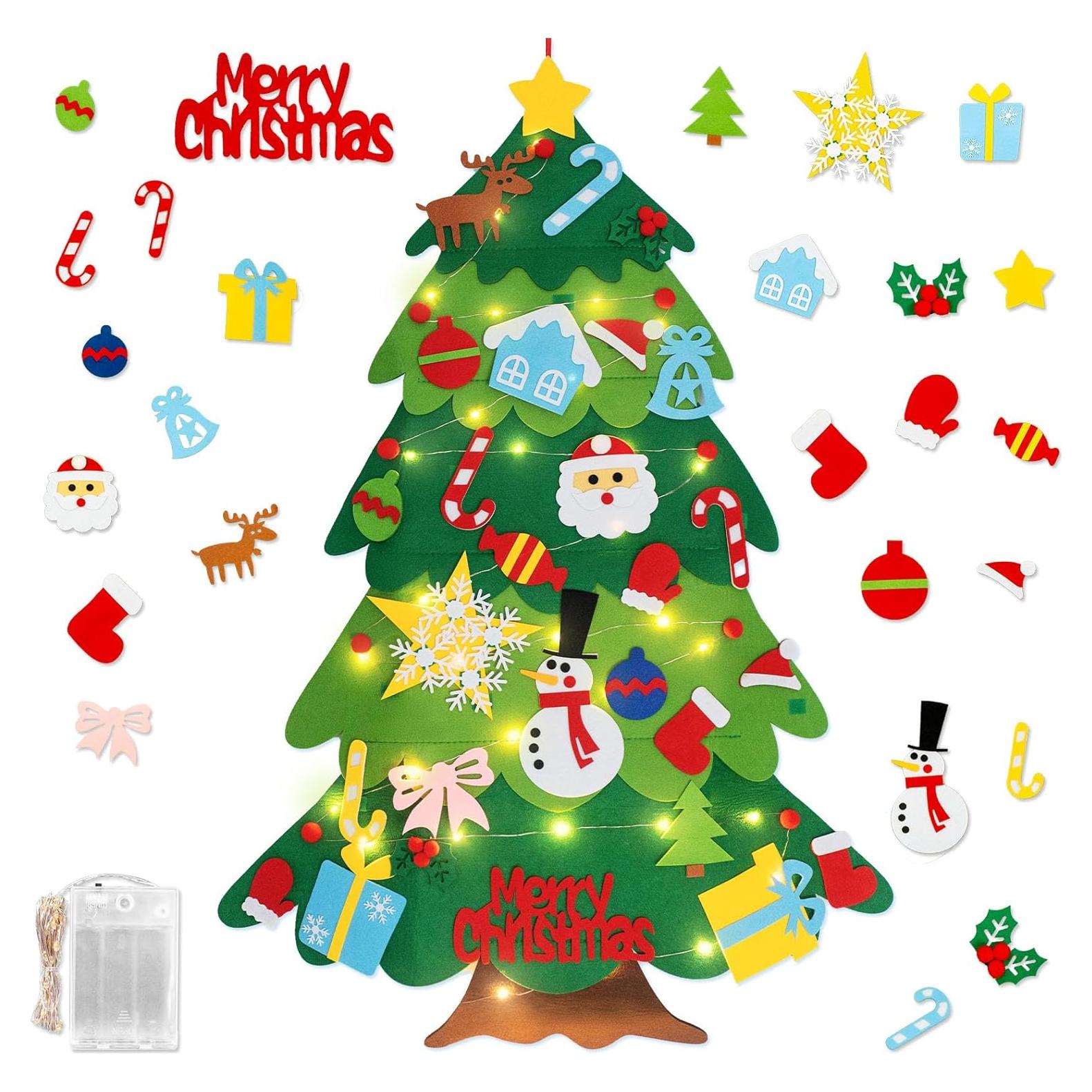 Árbol de Navidad de Fieltro PIGETALE 100cm con 32 Adornos