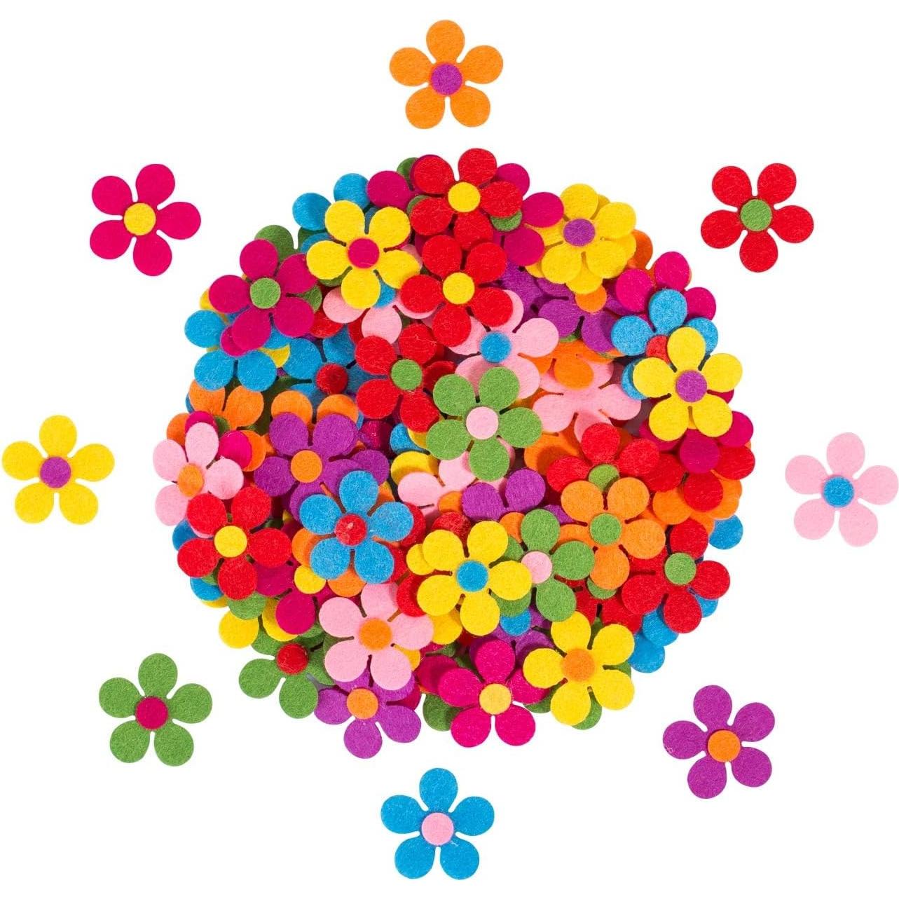Naler 120 Piezas Flores de Fieltro 2.8 cm Colores Variados