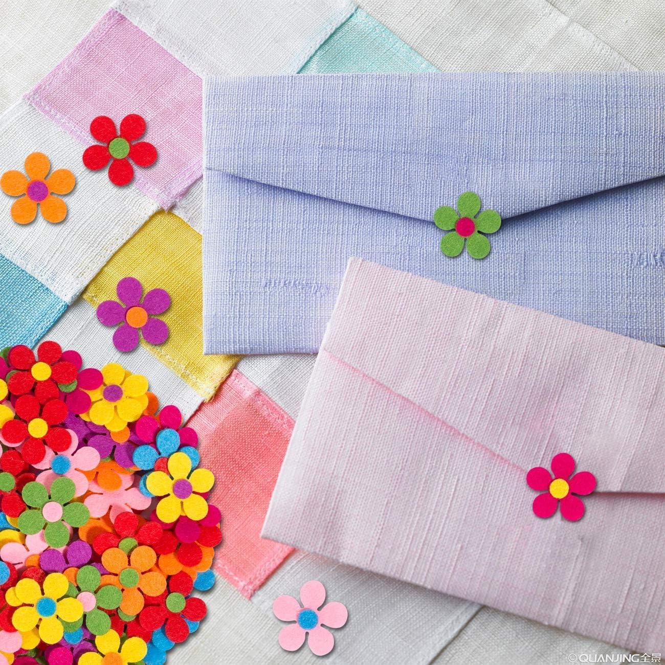 Naler 120 Piezas Flores de Fieltro 2.8 cm Colores Variados