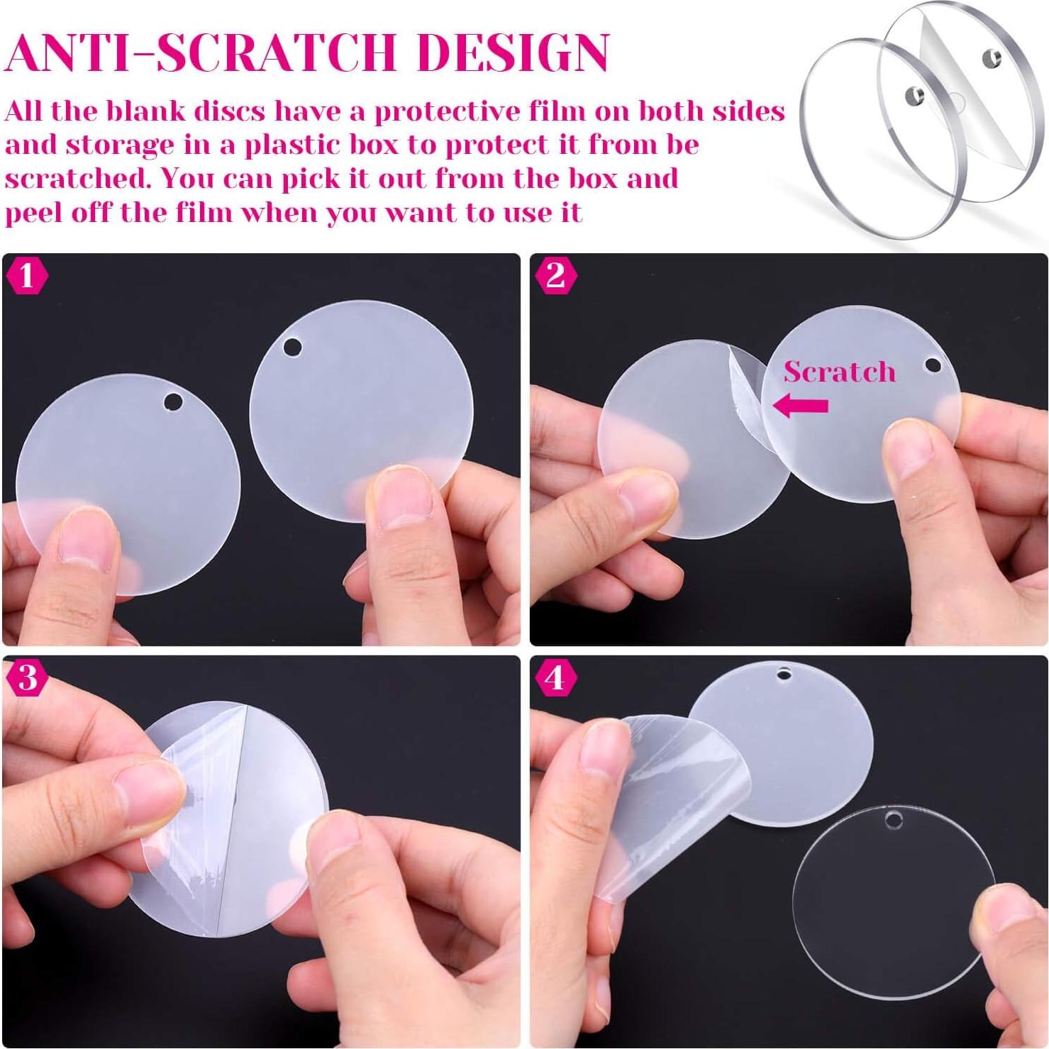 Kit de Llaveros Acrílicos en Blanco Audab - 108 Piezas