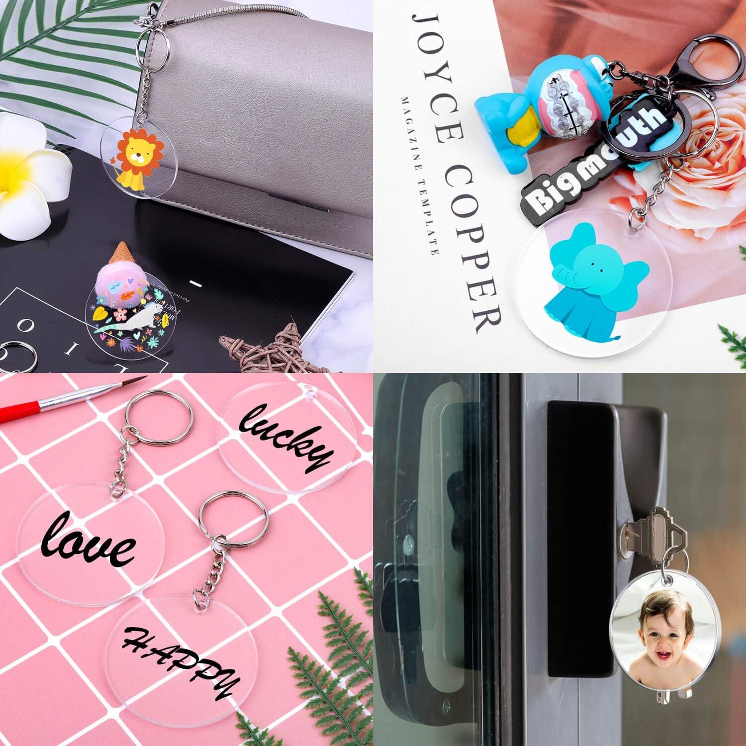 Kit de Llaveros Acrílicos en Blanco Audab - 108 Piezas