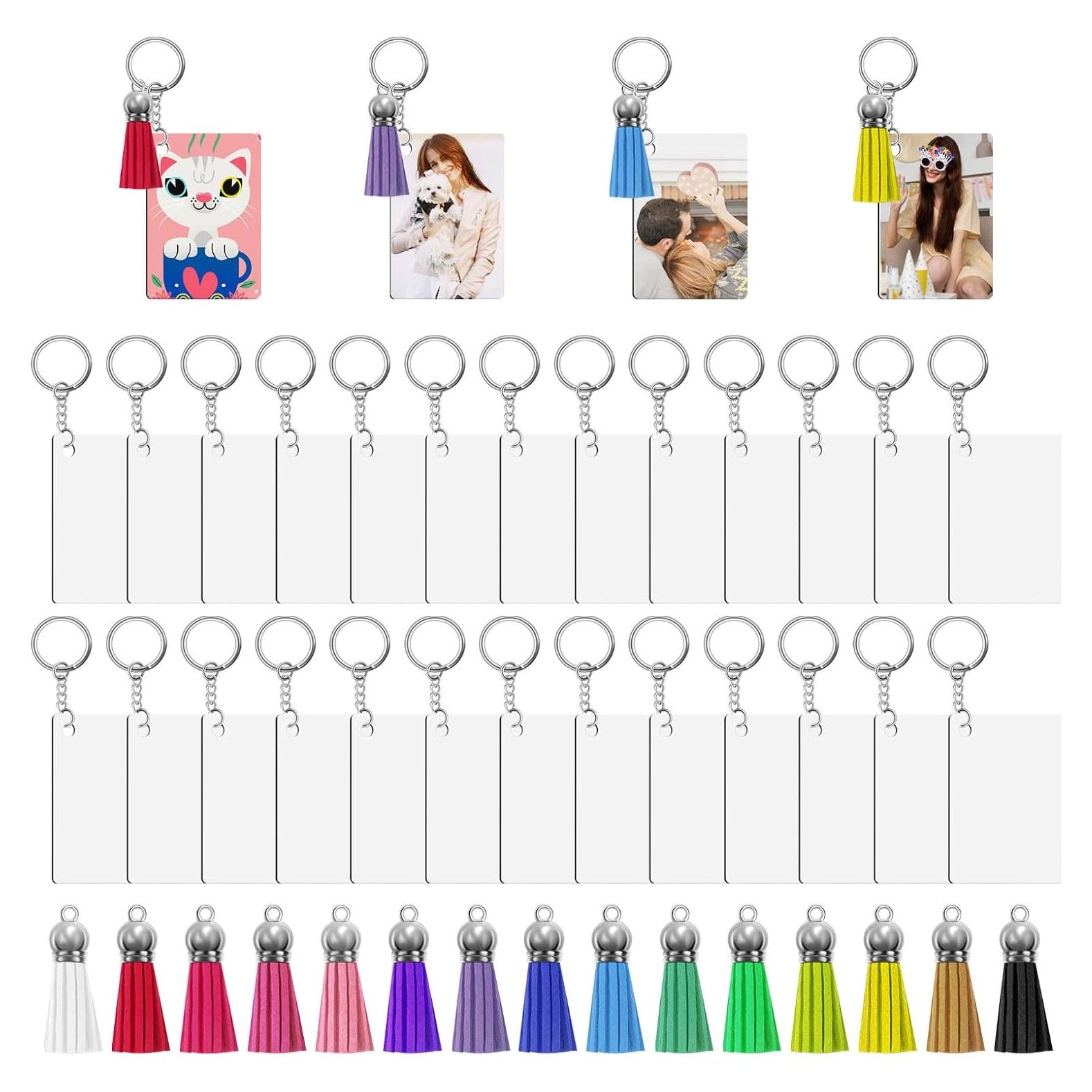 120 Piezas Plantillas de Llavero de Sublimación Metal DIY