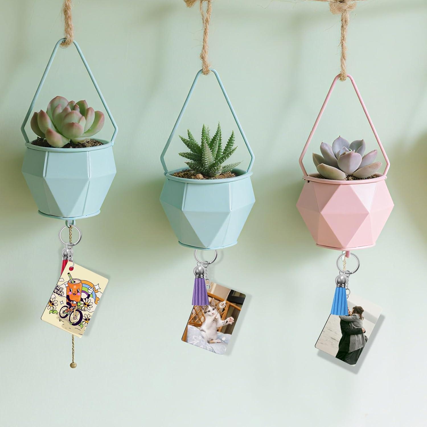 120 Piezas Plantillas de Llavero de Sublimación Metal DIY