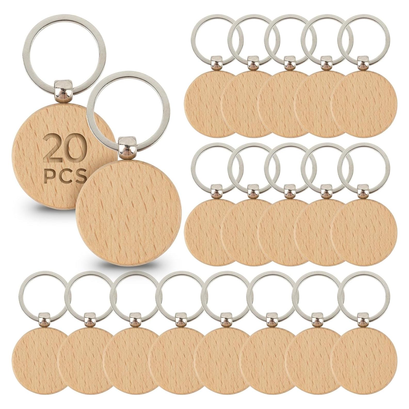 Llavero de Madera Personalizable AUEAR - Paquete de 10 Piezas