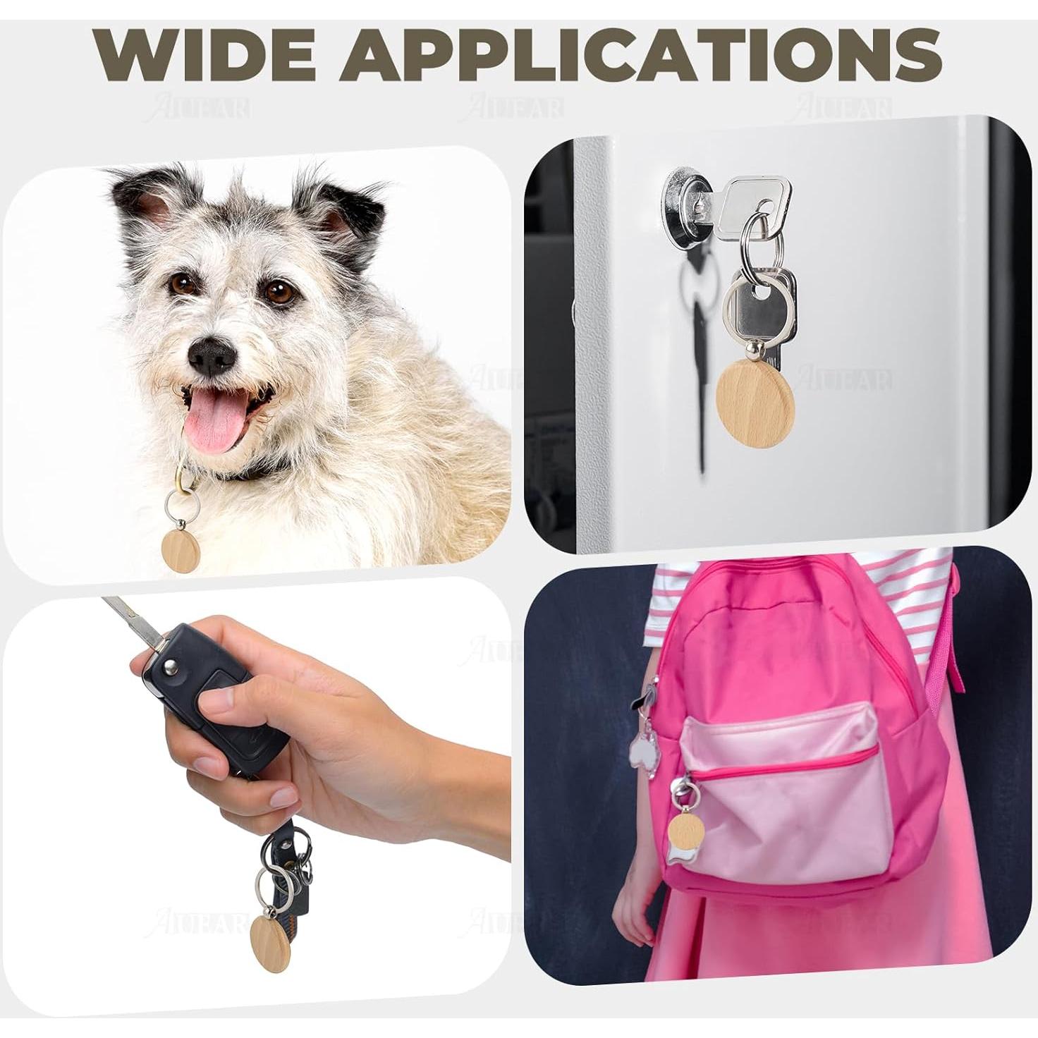 Llavero de Madera Personalizable AUEAR - Paquete de 10 Piezas