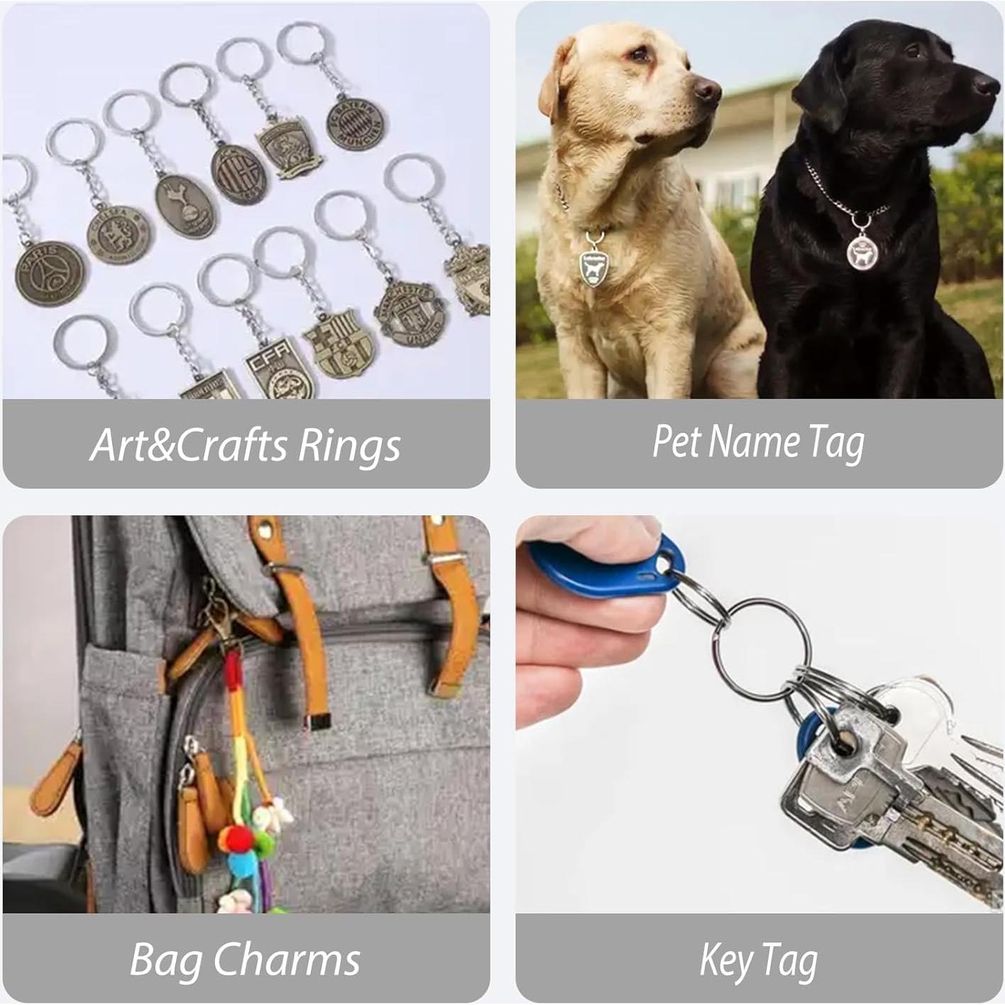 Anillo de Llavero Metálico Dividido 30 Piezas 25mm Plata