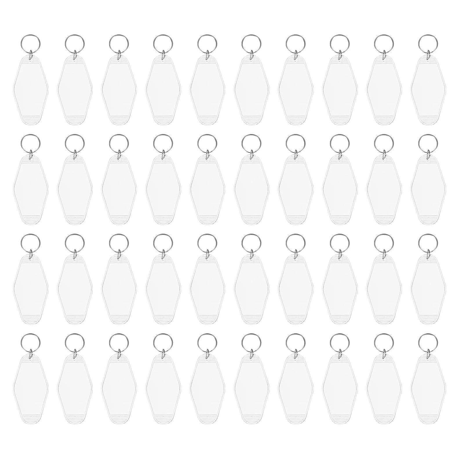 Llaveros de Motel en Blanco uxcell - 40 Piezas 9x4.5cm