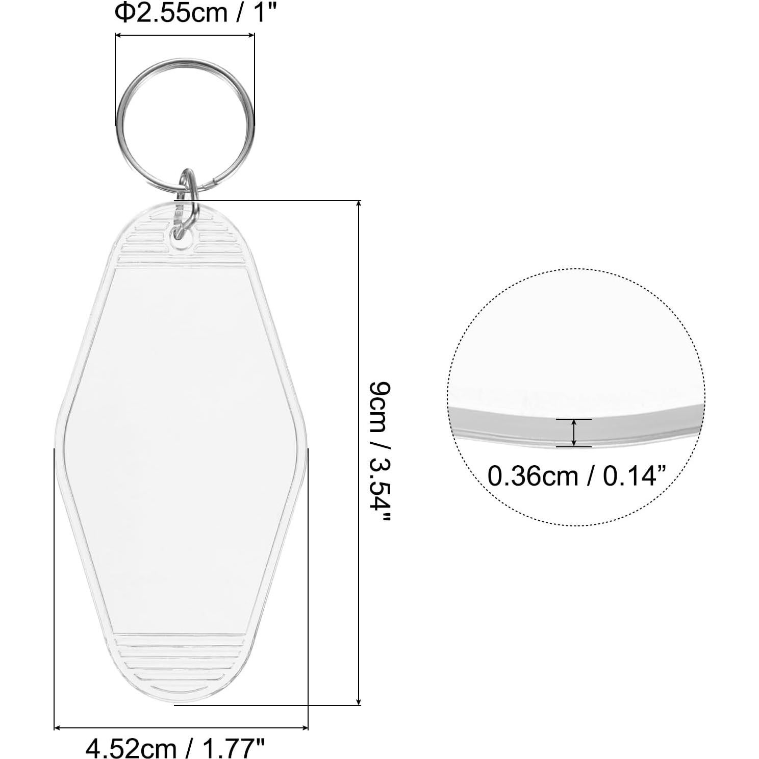 Llaveros de Motel en Blanco uxcell - 40 Piezas 9x4.5cm