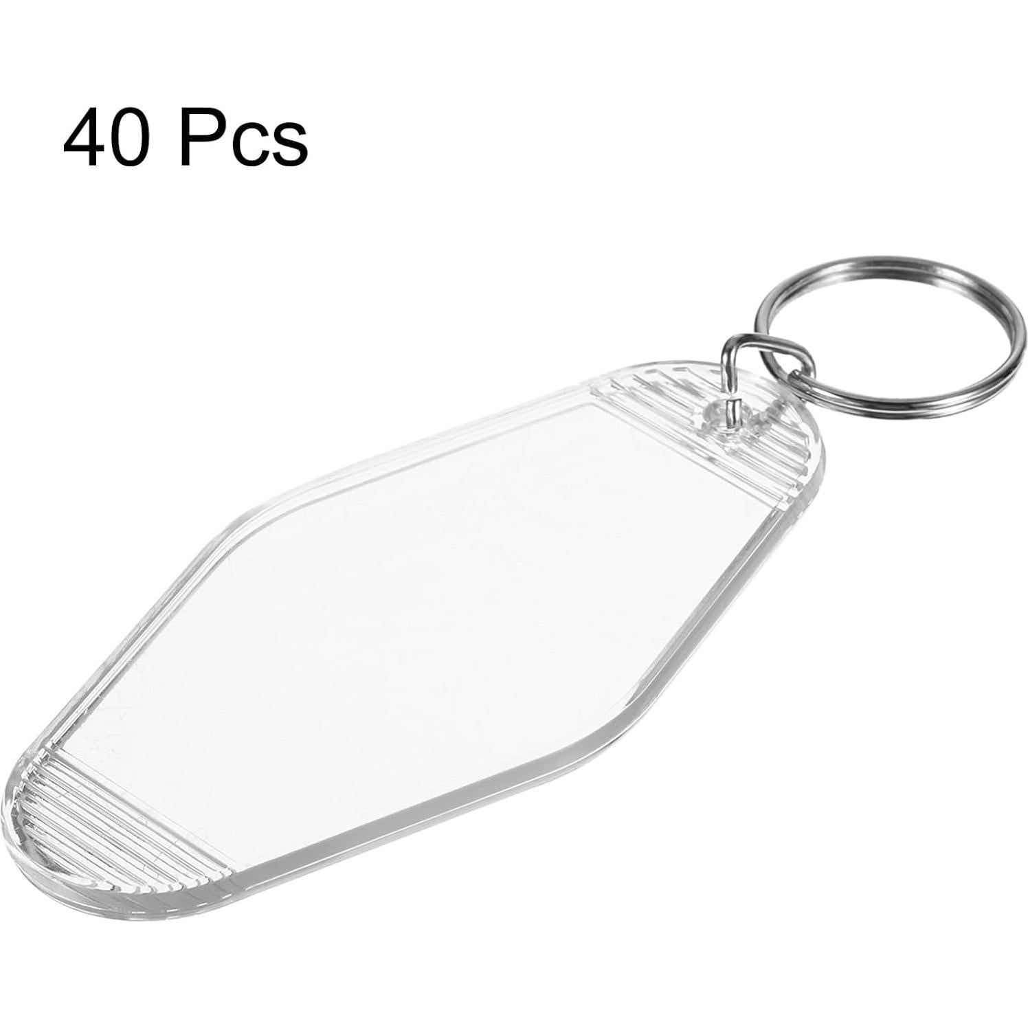 Llaveros de Motel en Blanco uxcell - 40 Piezas 9x4.5cm