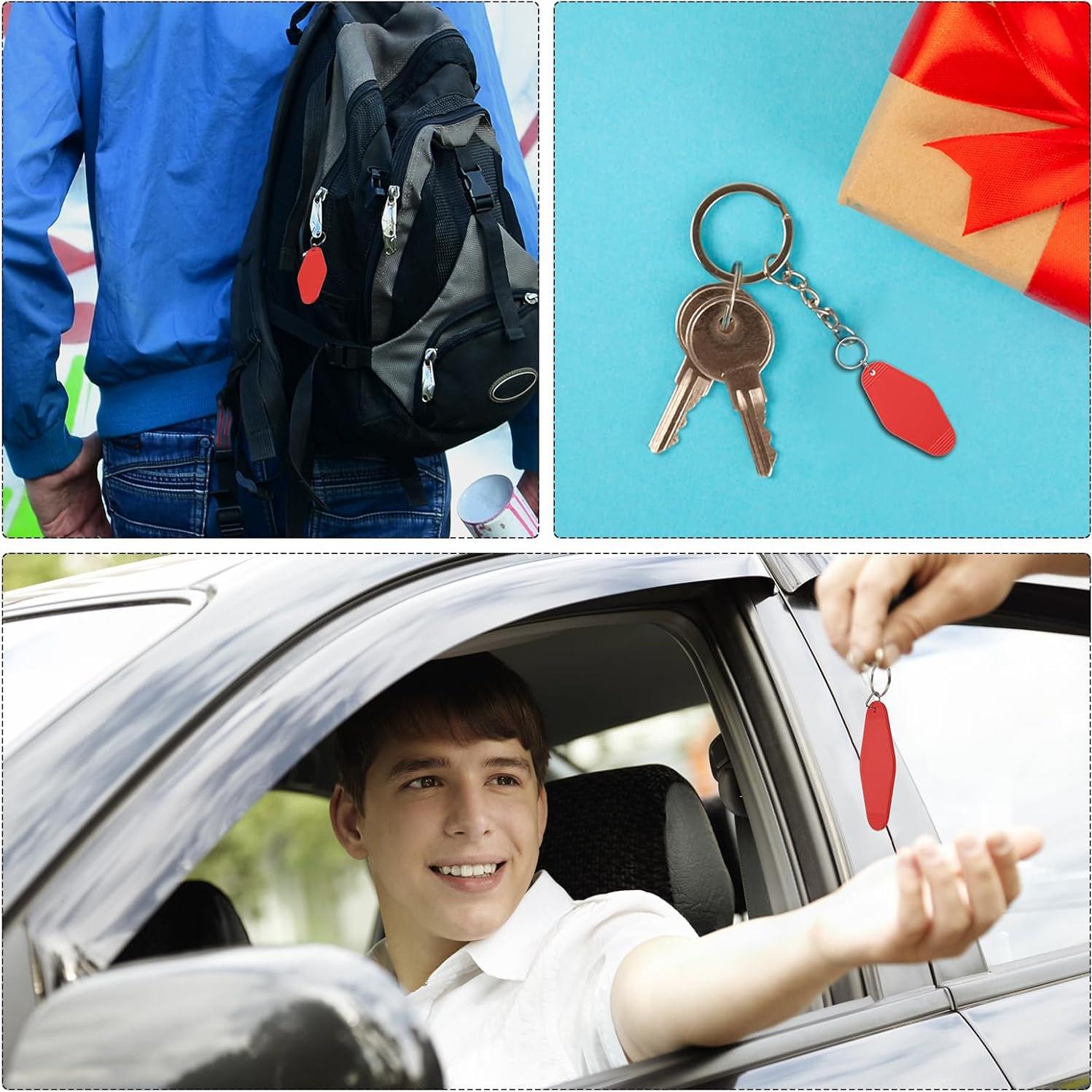 Llaveros de Motel en Blanco uxcell - 40 Piezas 9x4.5cm