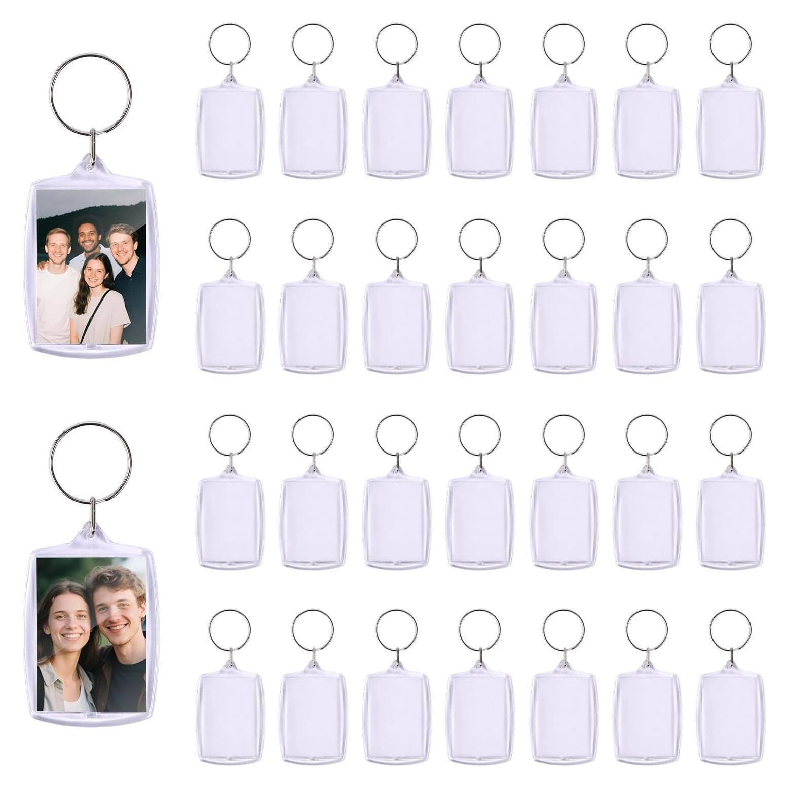 30 Llavero Marco de Fotos Acrílico Transparente DIY 23.3x17cm