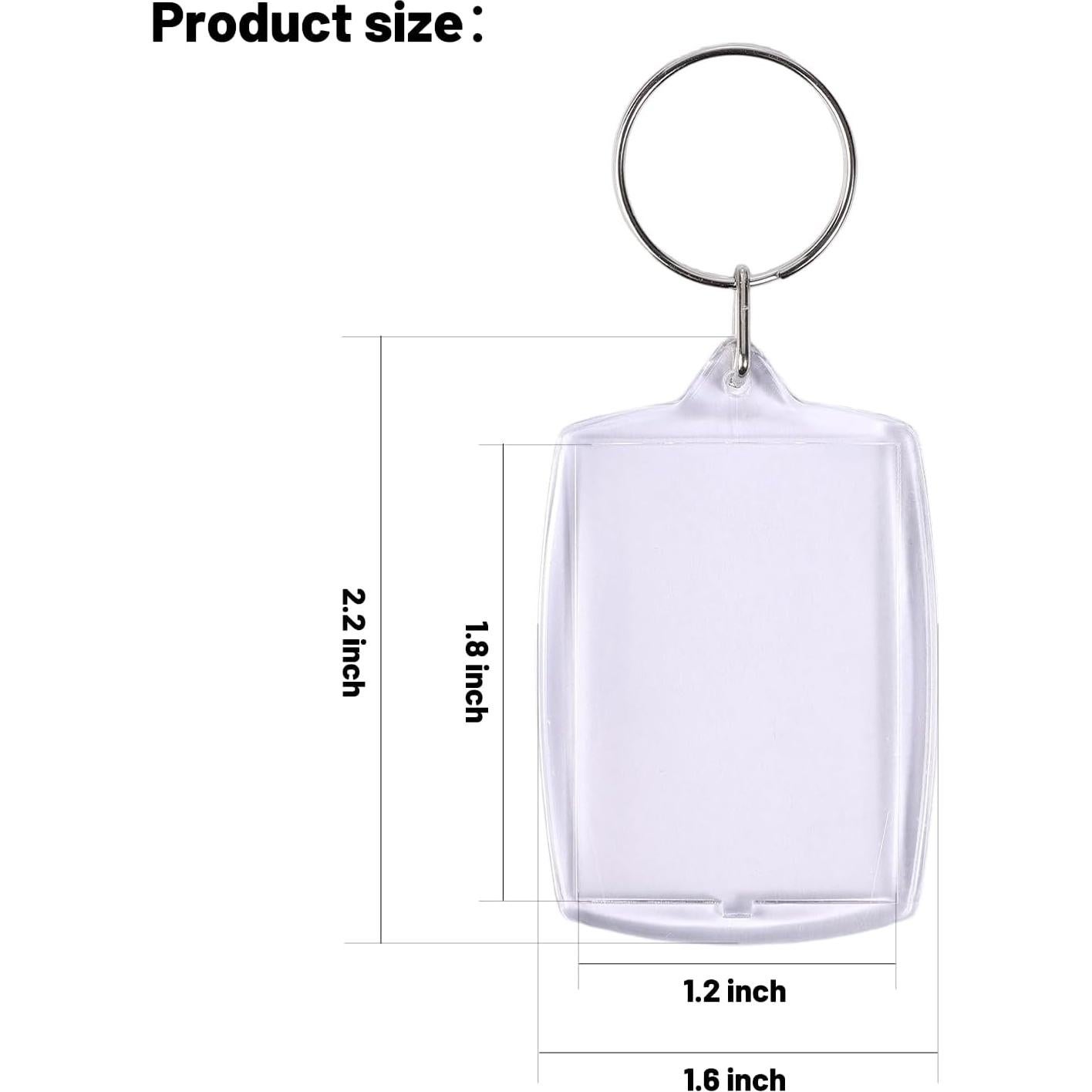 30 Llavero Marco de Fotos Acrílico Transparente DIY 23.3x17cm