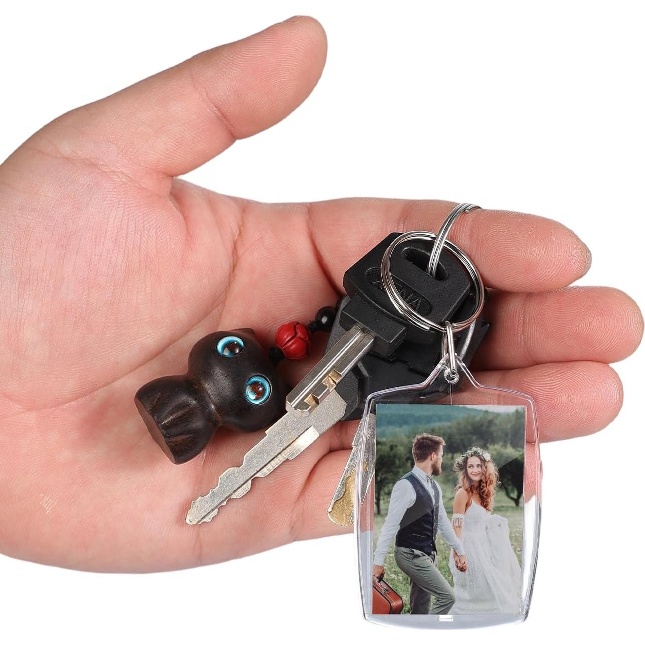 30 Llavero Marco de Fotos Acrílico Transparente DIY 23.3x17cm