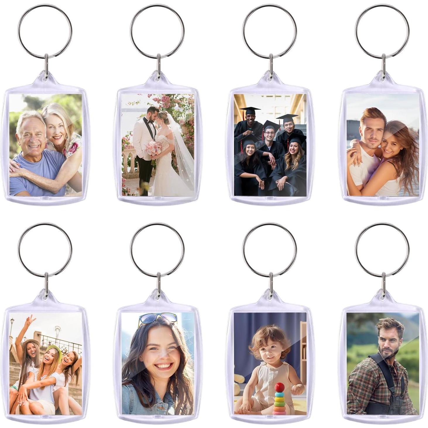 30 Llavero Marco de Fotos Acrílico Transparente DIY 23.3x17cm