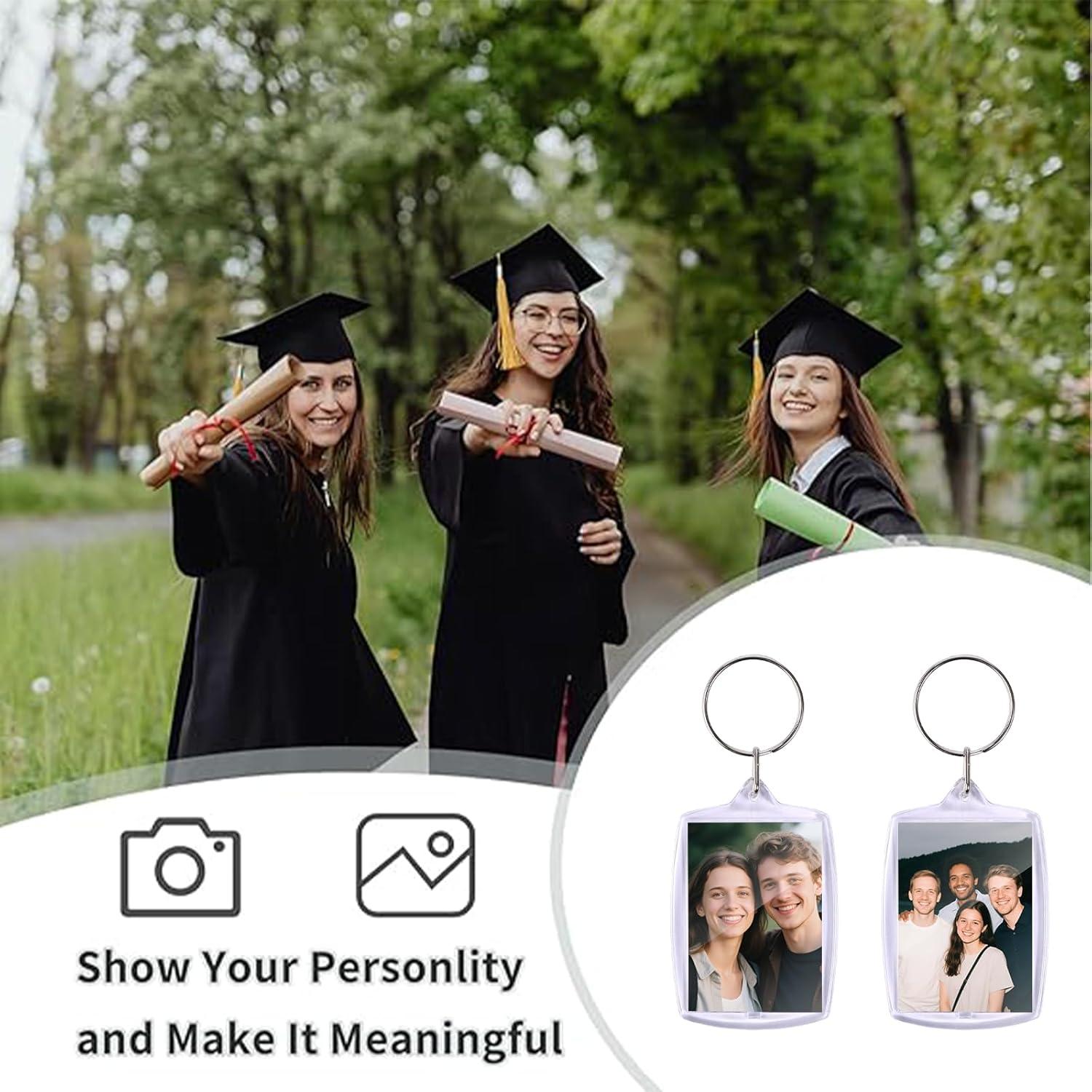 30 Llavero Marco de Fotos Acrílico Transparente DIY 23.3x17cm