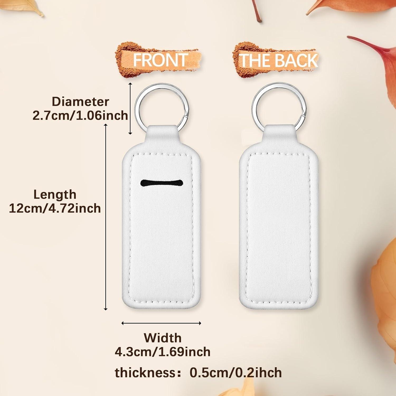 30 Pcs Llavero Soporte de Labial Sublimación Neopreno 12x4 cm