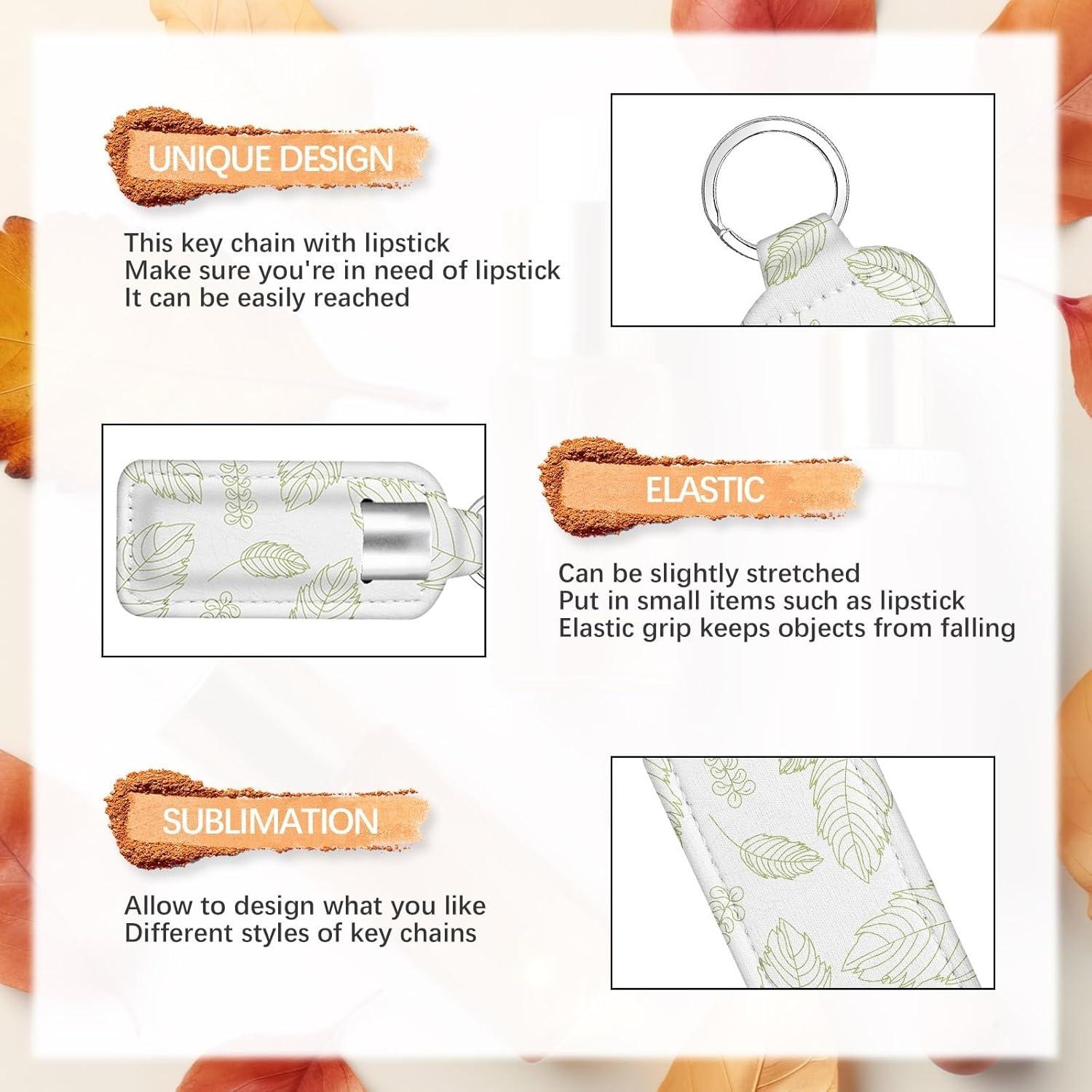 30 Pcs Llavero Soporte de Labial Sublimación Neopreno 12x4 cm