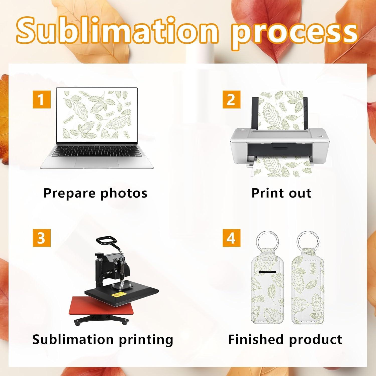 30 Pcs Llavero Soporte de Labial Sublimación Neopreno 12x4 cm