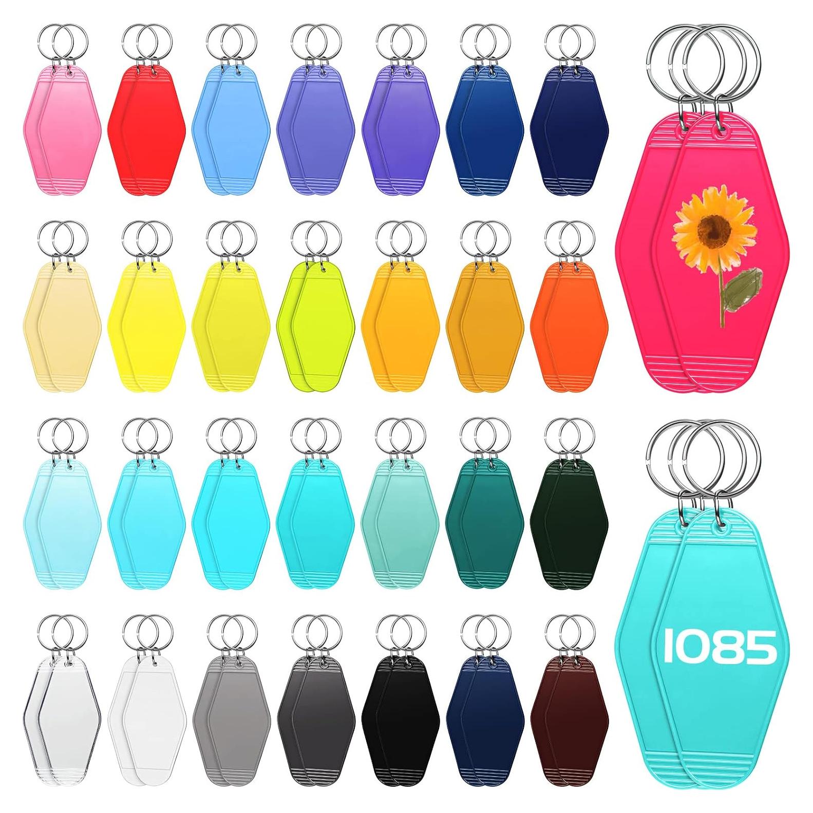 Juego de 60 Llaveros de Motel en Blanco para Sublimación DIY