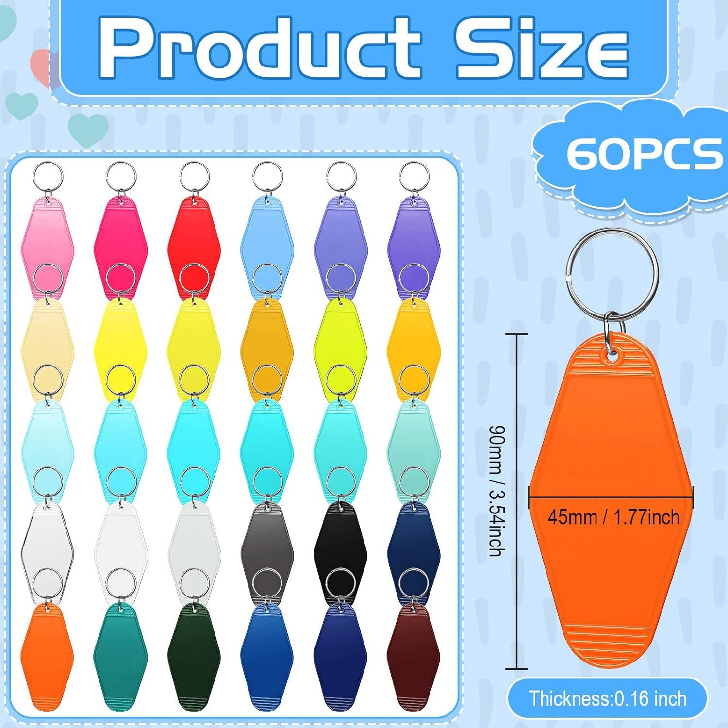 Juego de 60 Llaveros de Motel en Blanco para Sublimación DIY