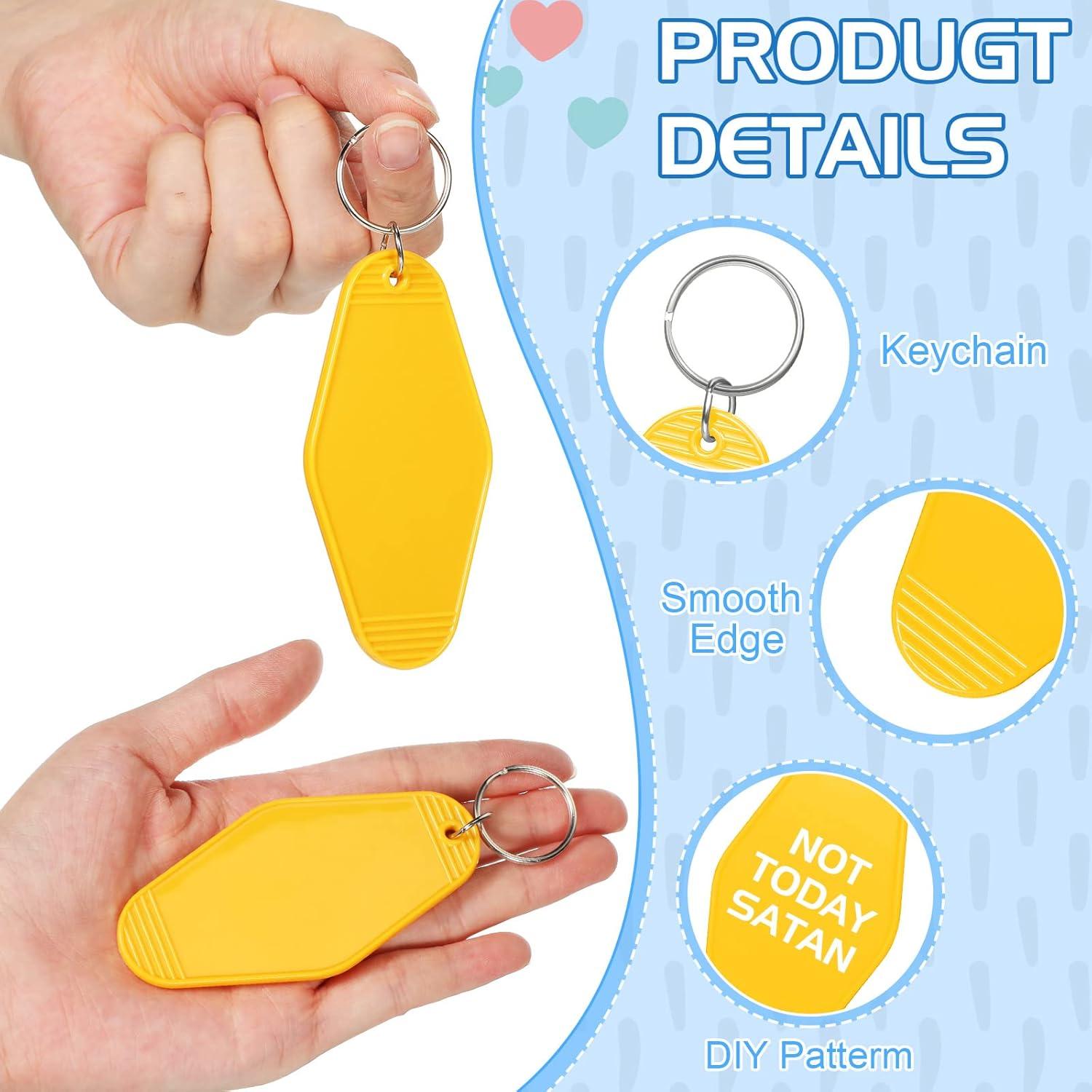 Juego de 60 Llaveros de Motel en Blanco para Sublimación DIY