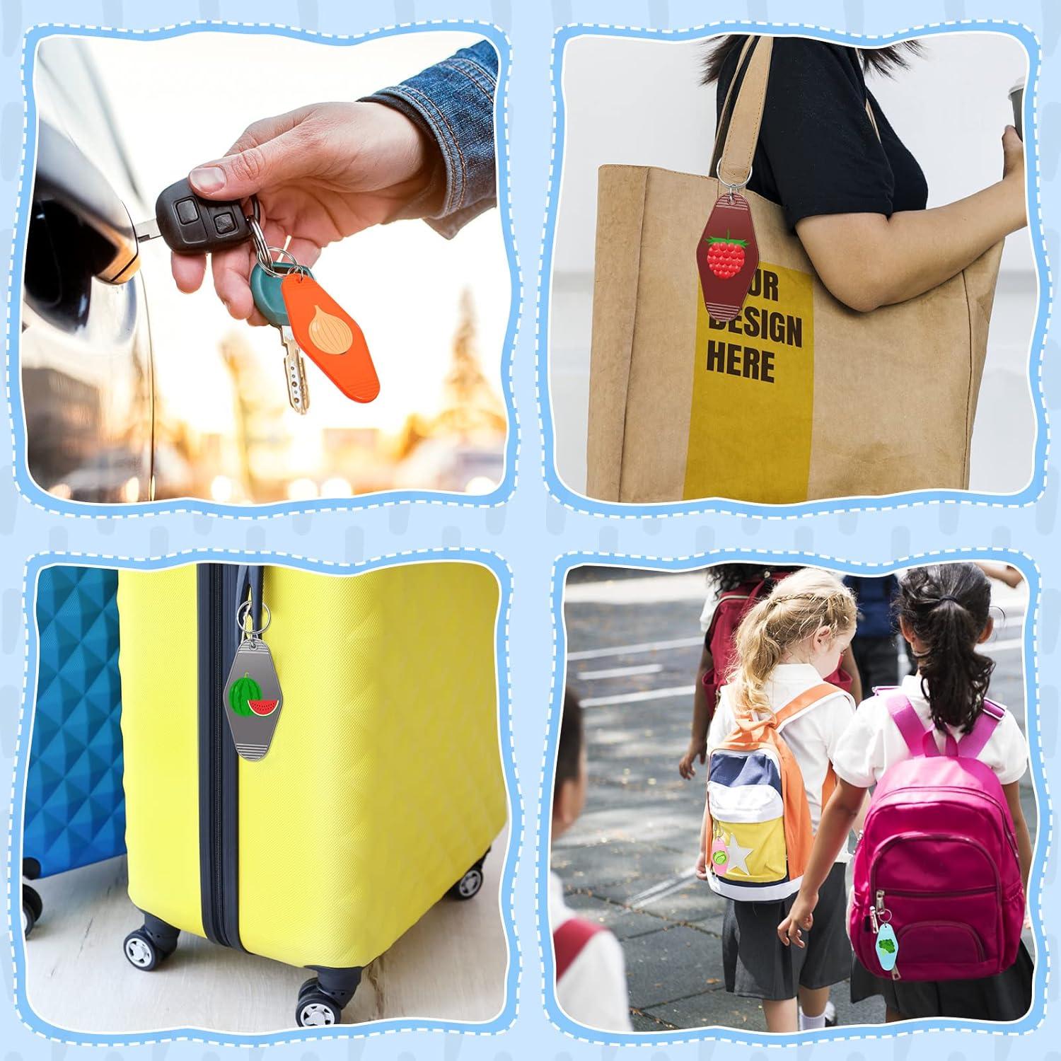 Juego de 60 Llaveros de Motel en Blanco para Sublimación DIY