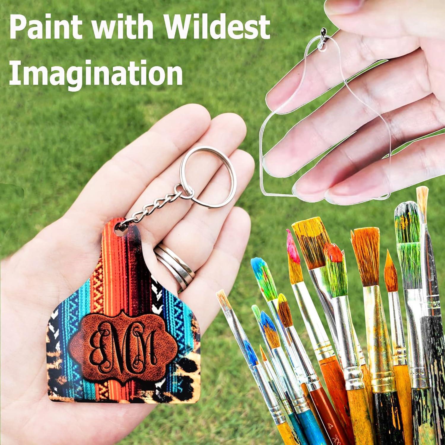 Kit de Etiquetas de Acrílico EFFIET 90 Piezas DIY Llaveros