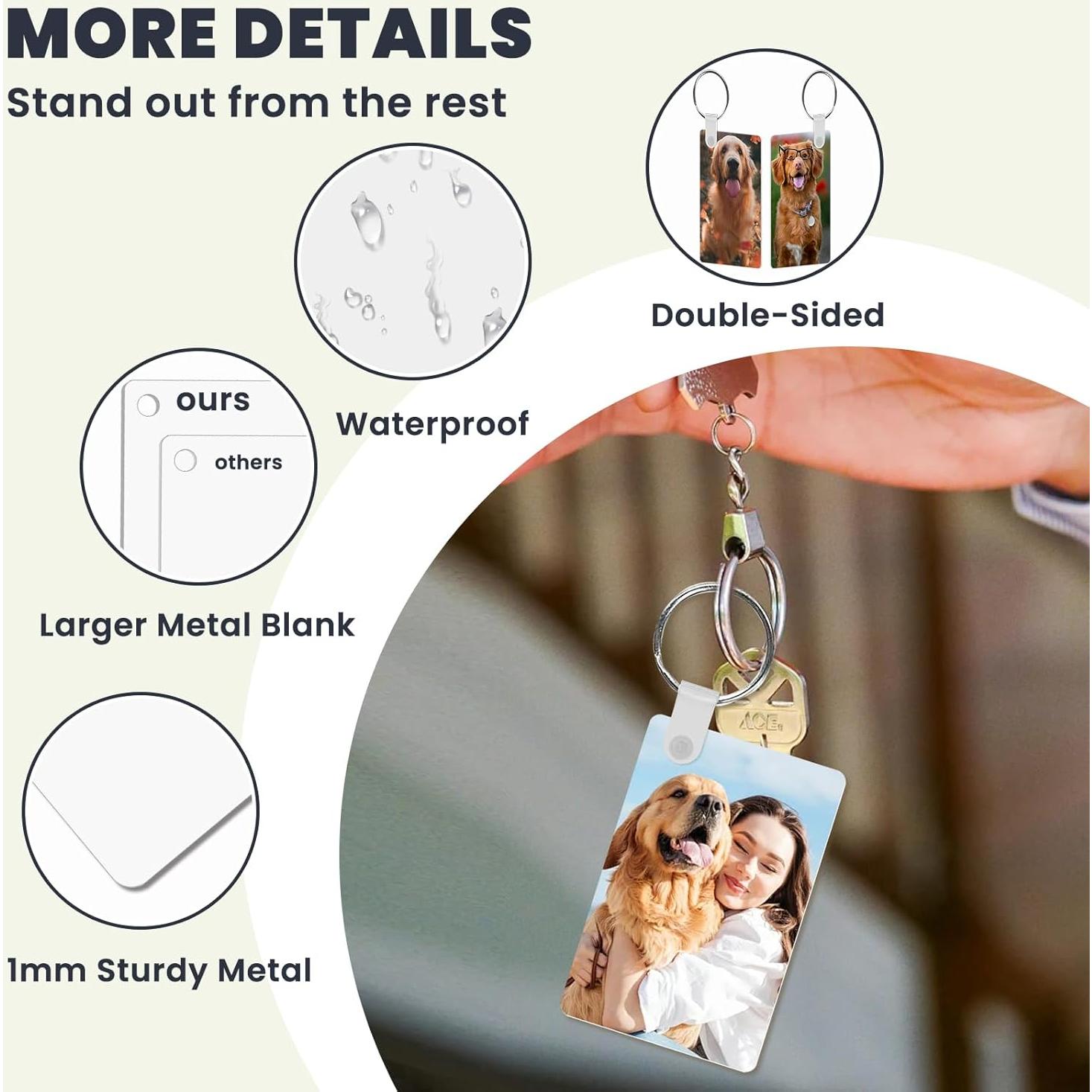 Kit 144 Llavero Sublimación Doble Cara AceSubli 2.4x1.6"