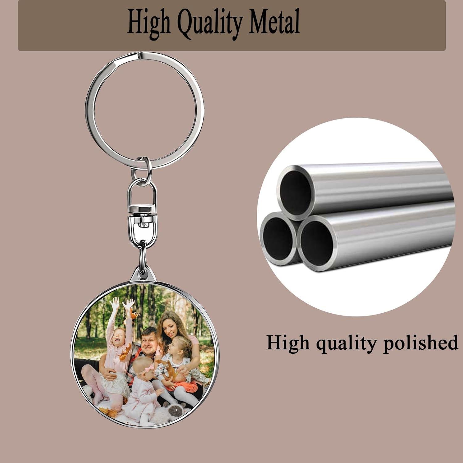 6 Llaveros de Metal para Sublimación QISVVE 27x42mm DIY