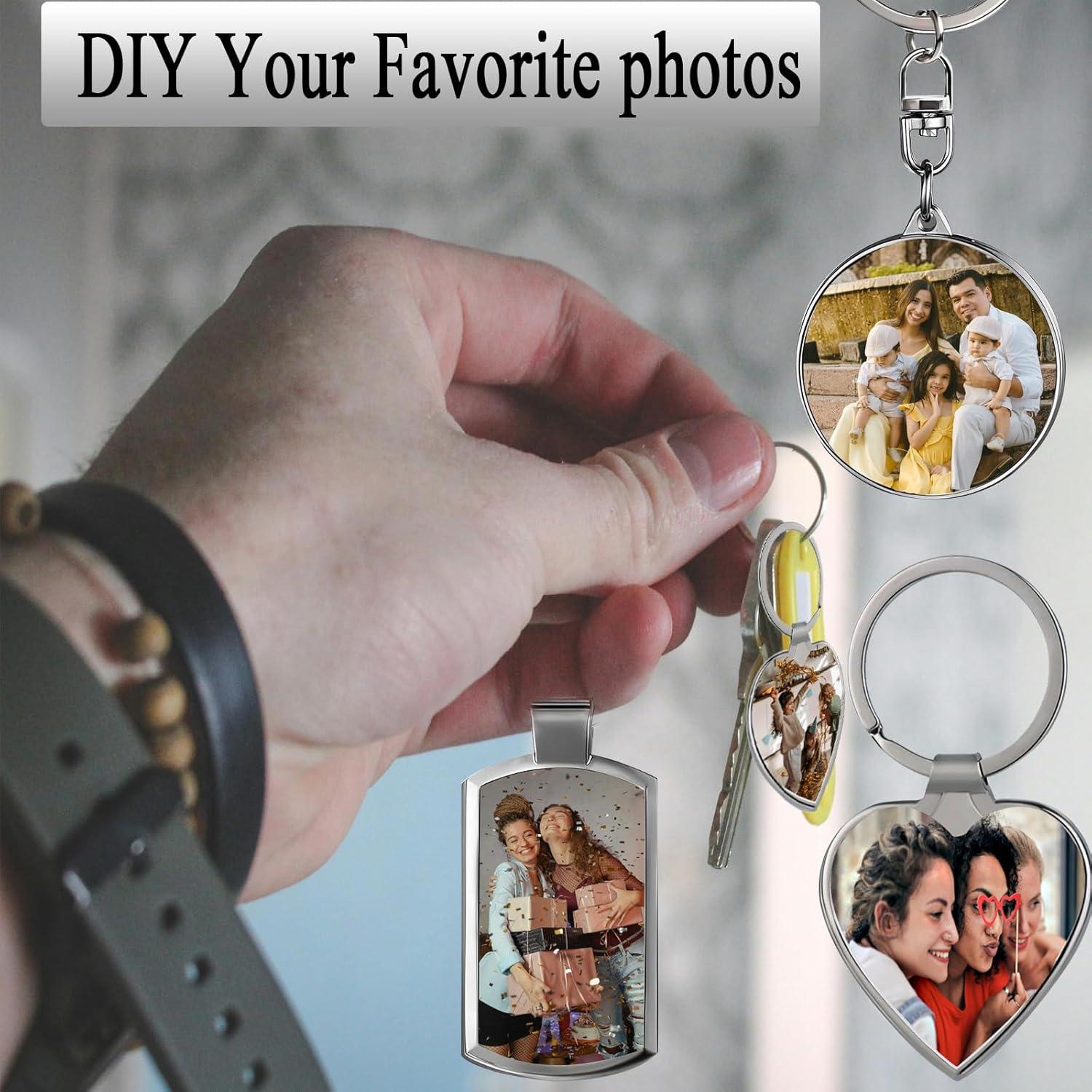 6 Llaveros de Metal para Sublimación QISVVE 27x42mm DIY