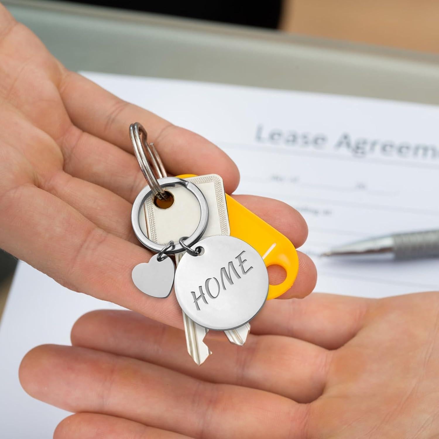 Paquete de 5 llaveros grabables de acero inoxidable Realand