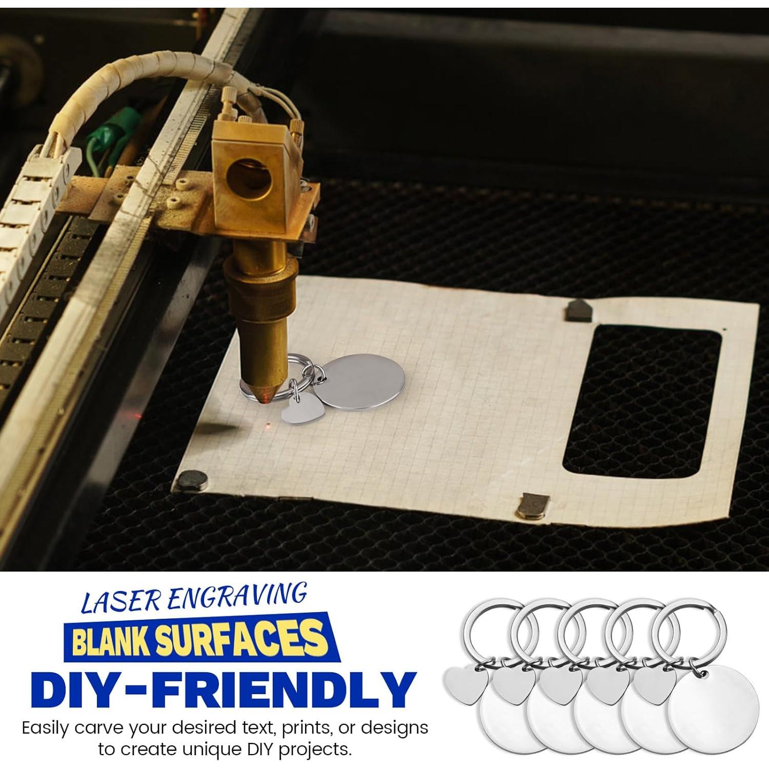 Paquete de 5 llaveros grabables de acero inoxidable Realand