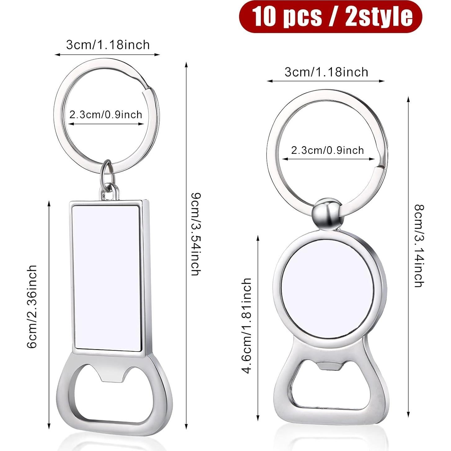 10 Llavero Abrebotellas Sublimación Patelai Aluminio Personalizable