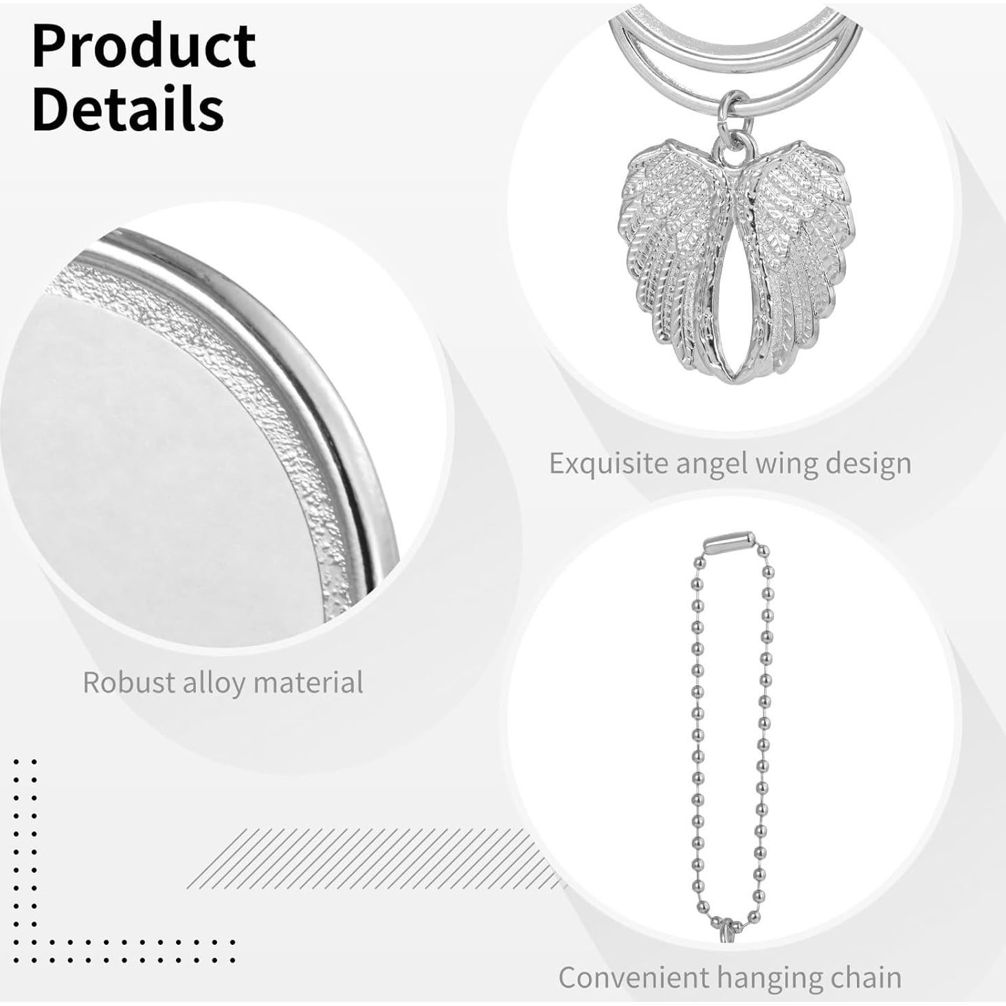 12 Llaveros de Sublimación OMISTAR con Alas de Ángel 4.6x16cm