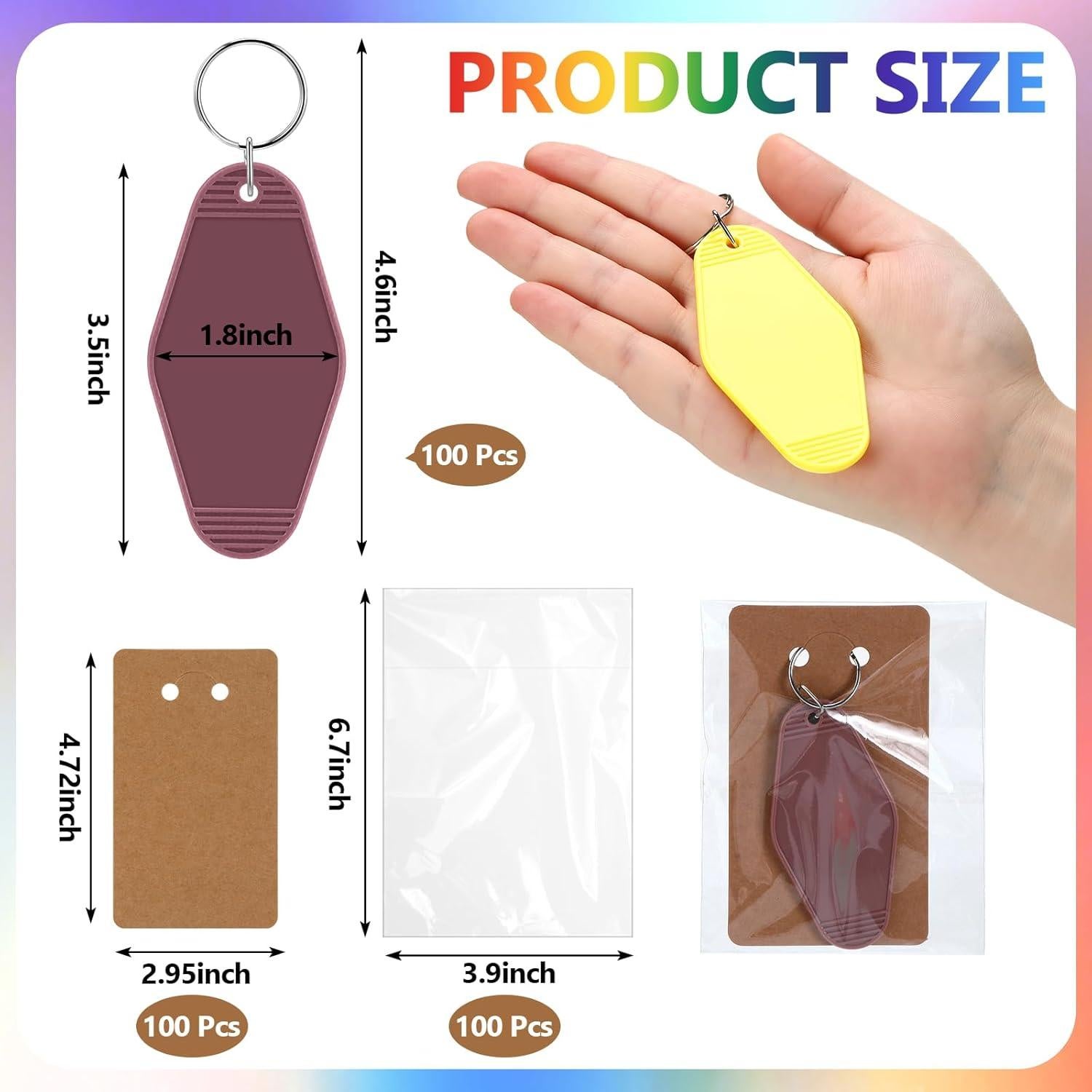 Llaveros de Motel en Blanco Nosiny 300 Pcs Rombo Vintage