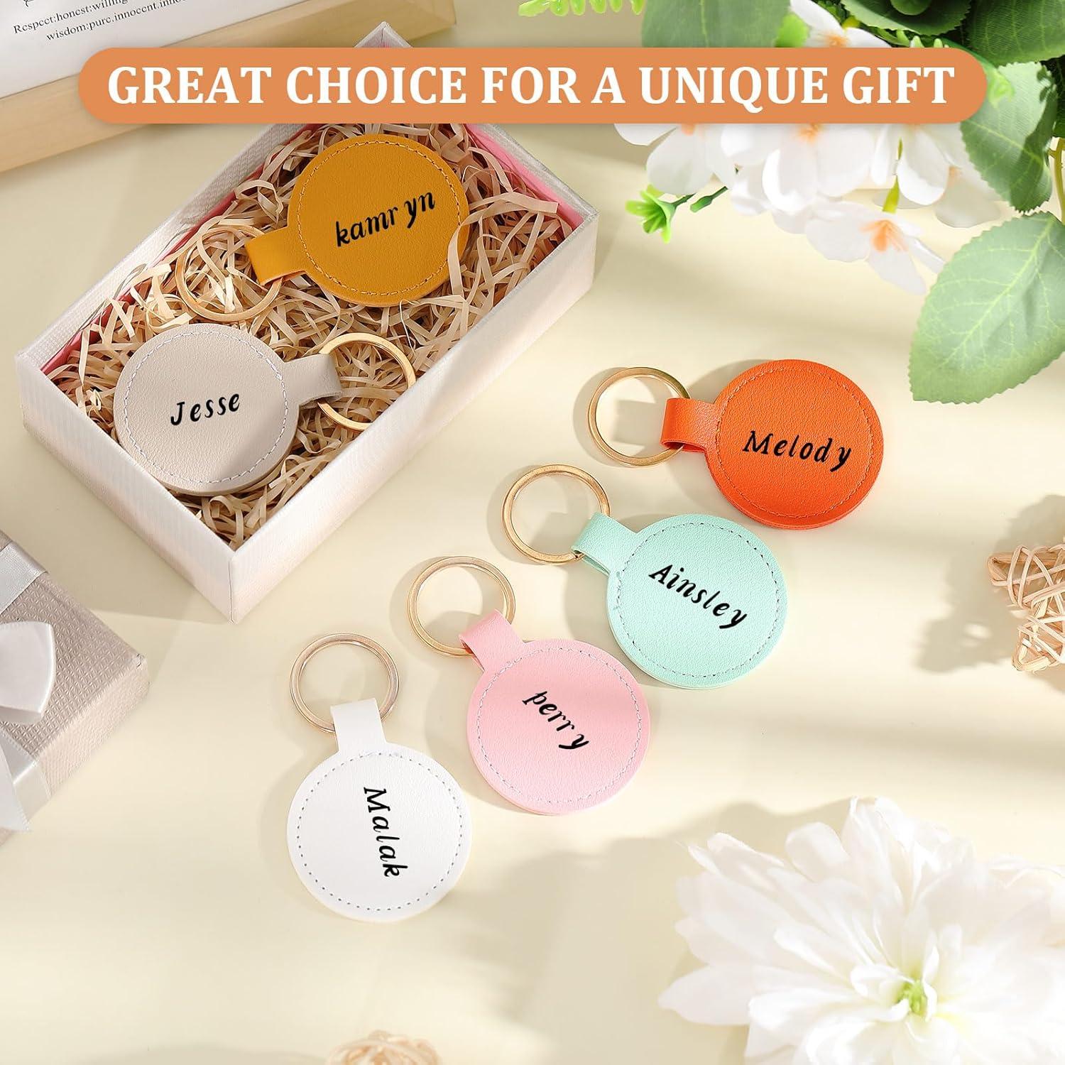 36 Llaveros de Cuero Sintético Wavyknot para DIY 8x5 cm