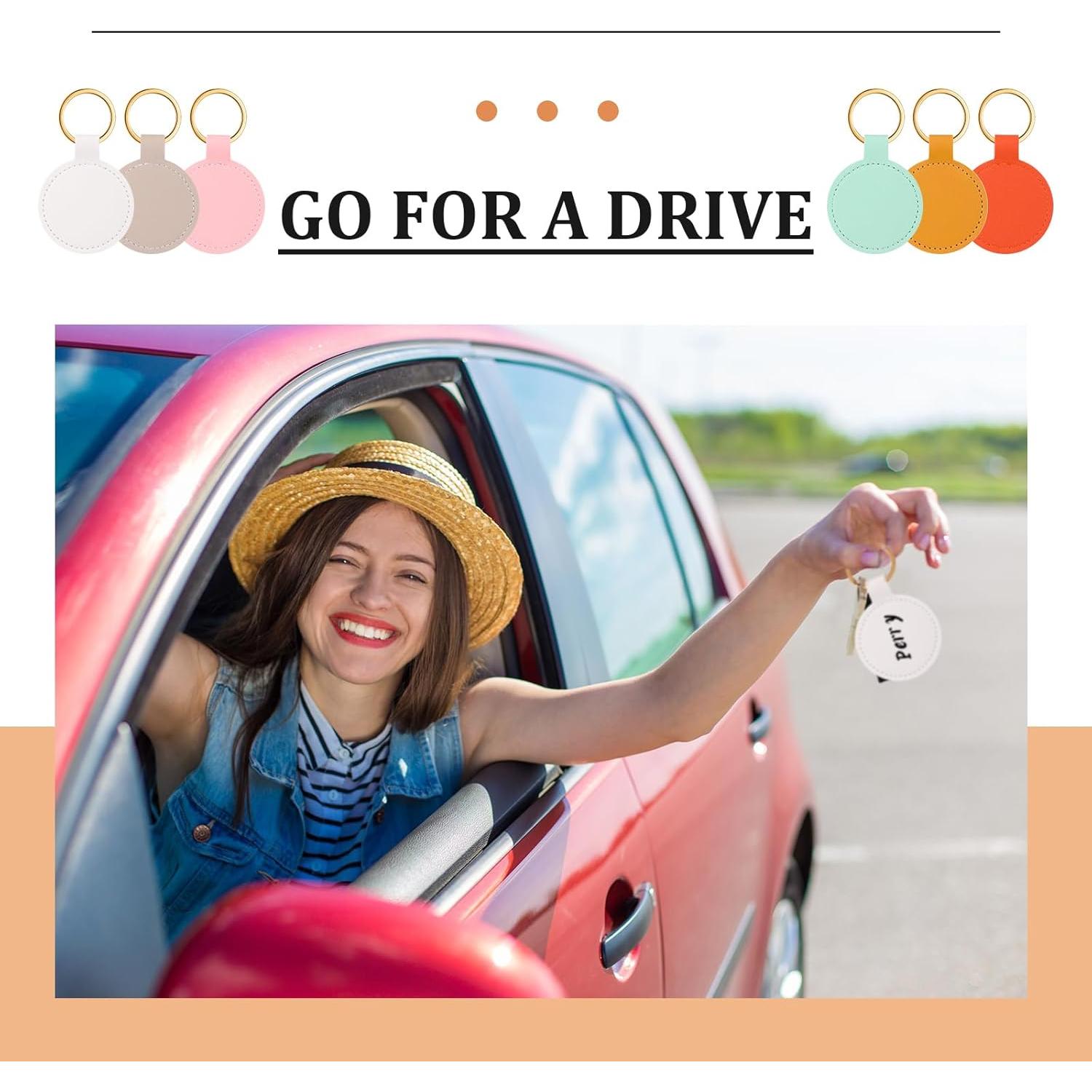 36 Llaveros de Cuero Sintético Wavyknot para DIY 8x5 cm