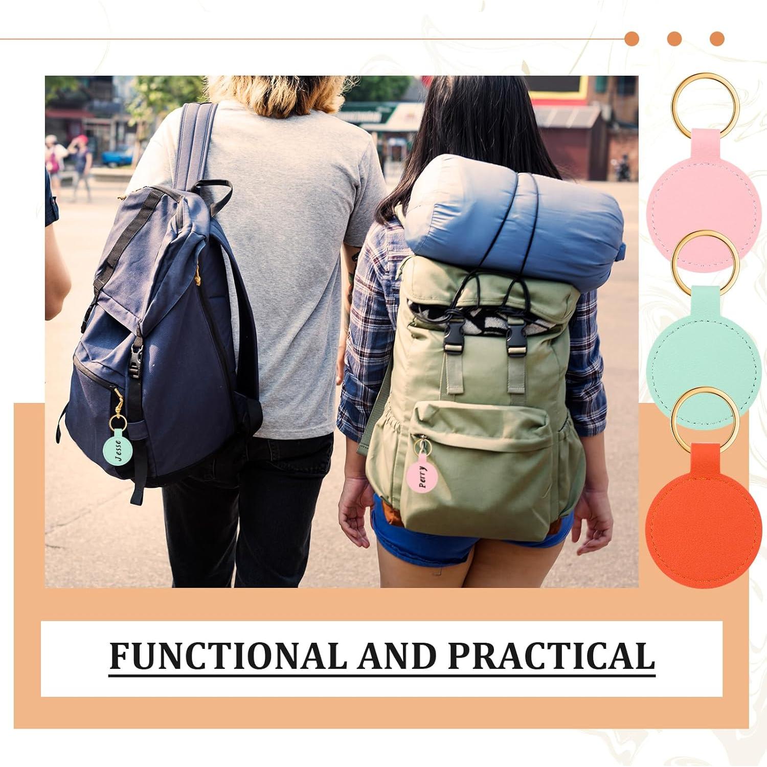 36 Llaveros de Cuero Sintético Wavyknot para DIY 8x5 cm