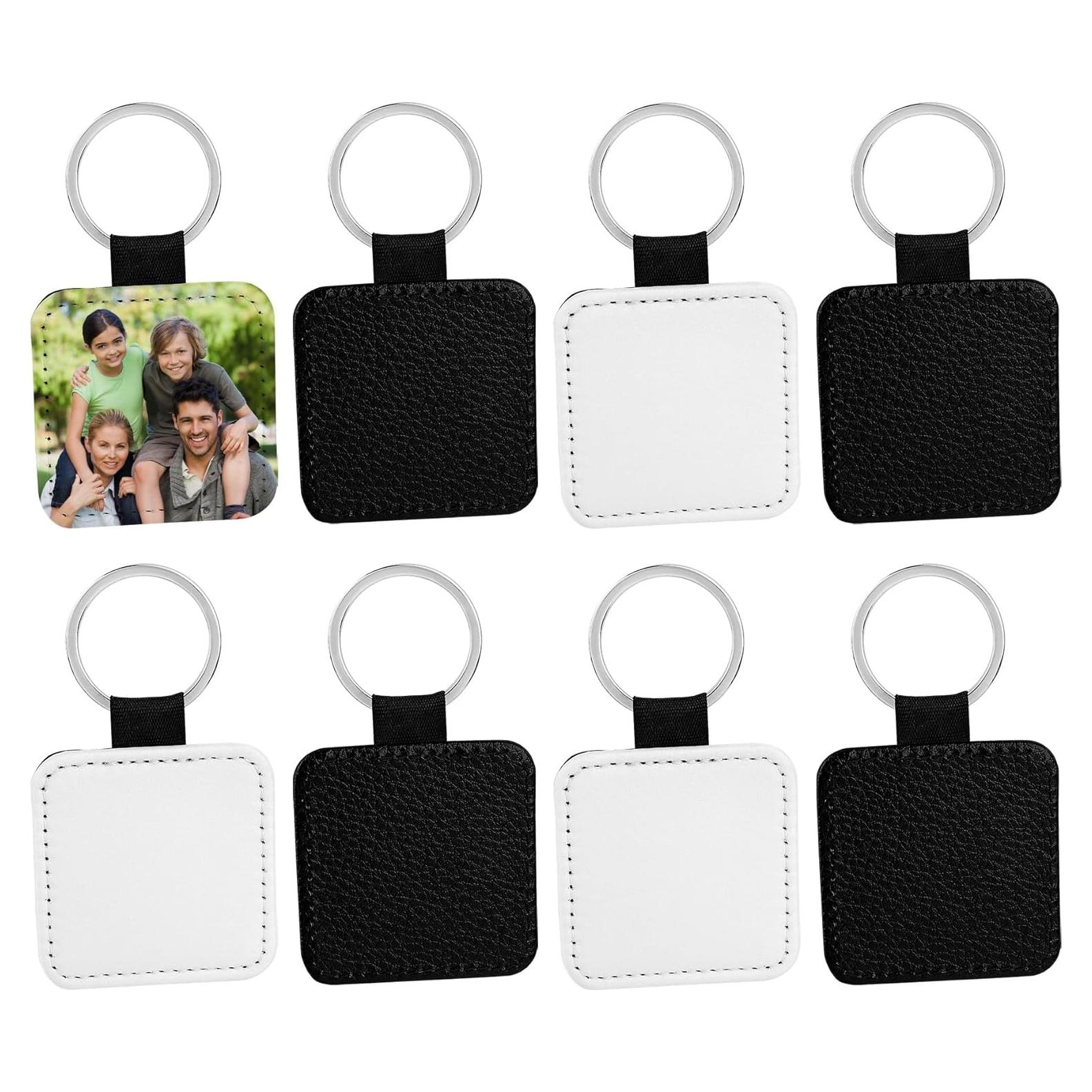 Llaveros de Cuero PU para Sublimación Framendino - 8 Unidades