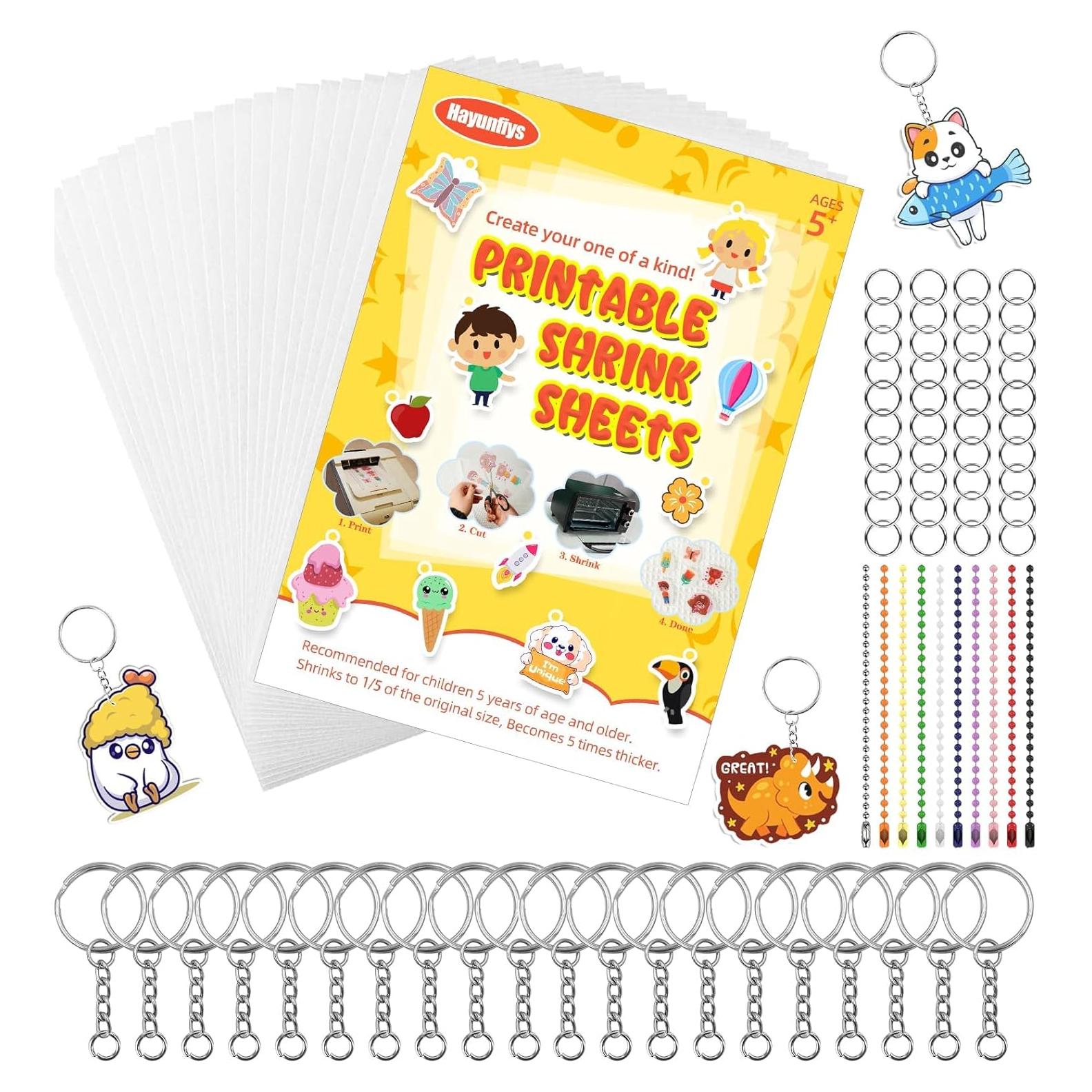 Kit de Hojas de Encogimiento Hayunfiys 150 Piezas para Manualidades