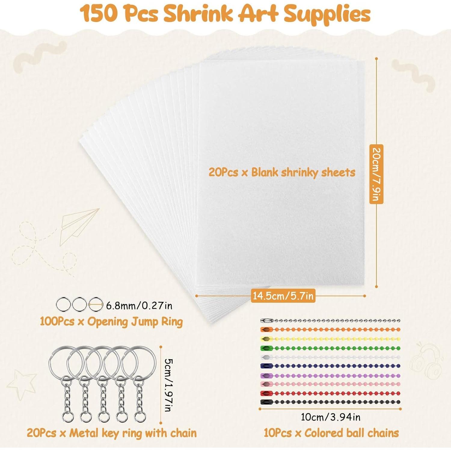 Kit de Hojas de Encogimiento Hayunfiys 150 Piezas para Manualidades