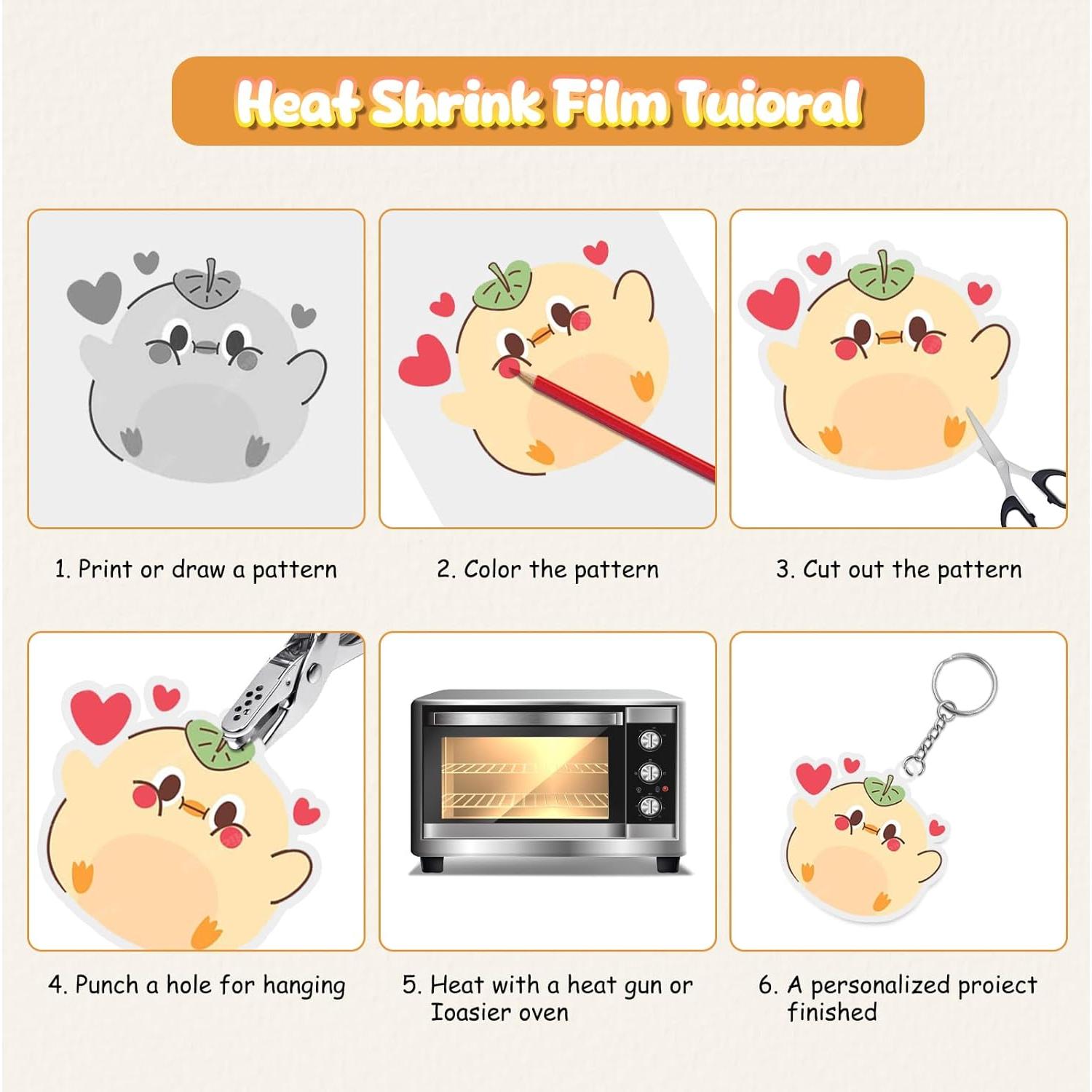 Kit de Hojas de Encogimiento Hayunfiys 150 Piezas para Manualidades