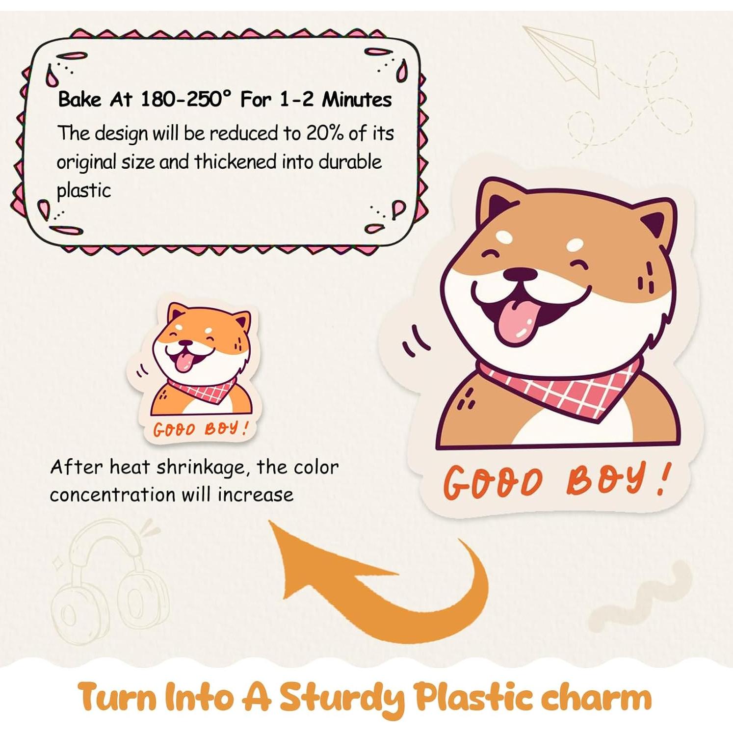 Kit de Hojas de Encogimiento Hayunfiys 150 Piezas para Manualidades