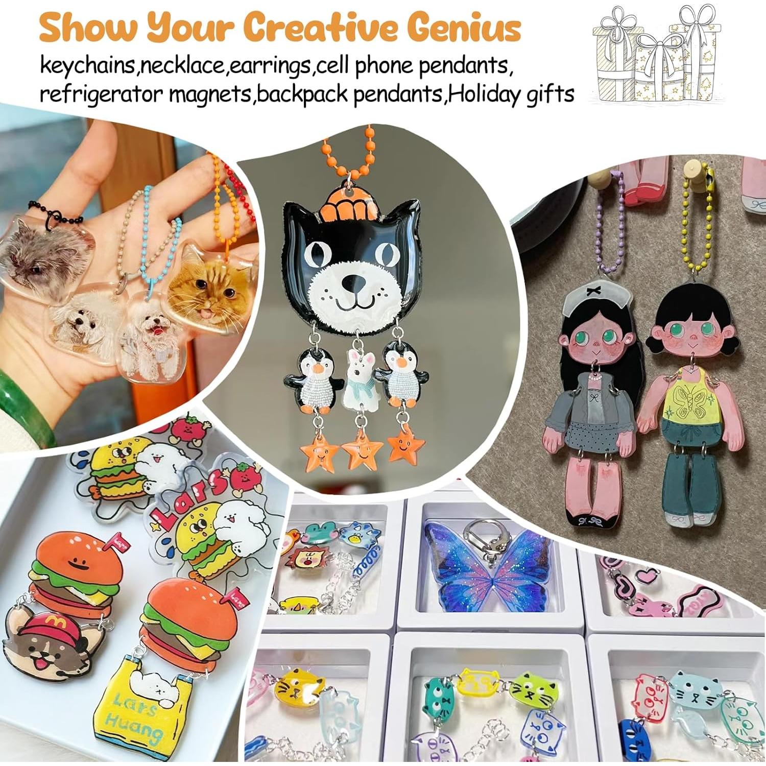 Kit de Hojas de Encogimiento Hayunfiys 150 Piezas para Manualidades