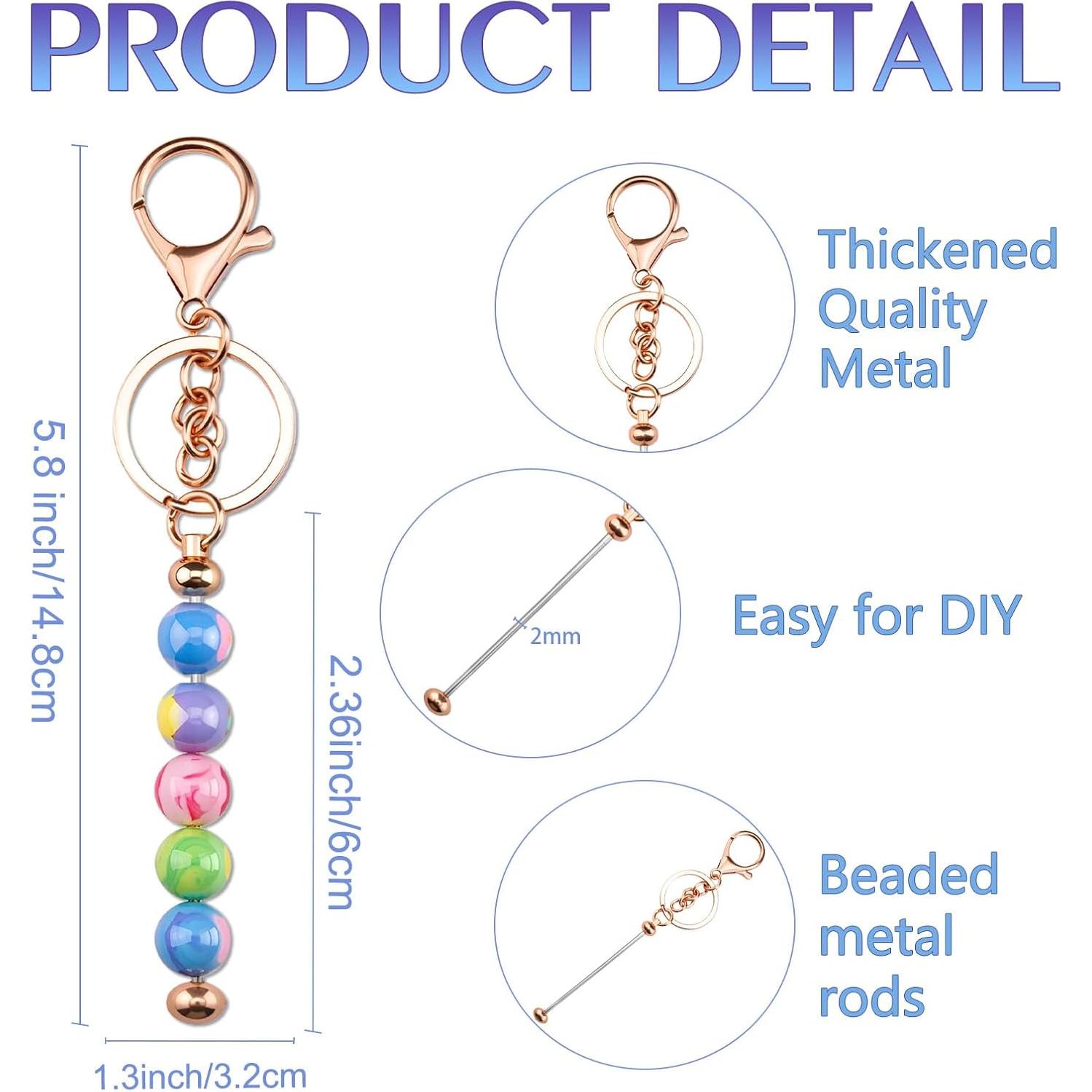 Kit de Llaveros Personalizables 8 Piezas Plata y Oro Rosa