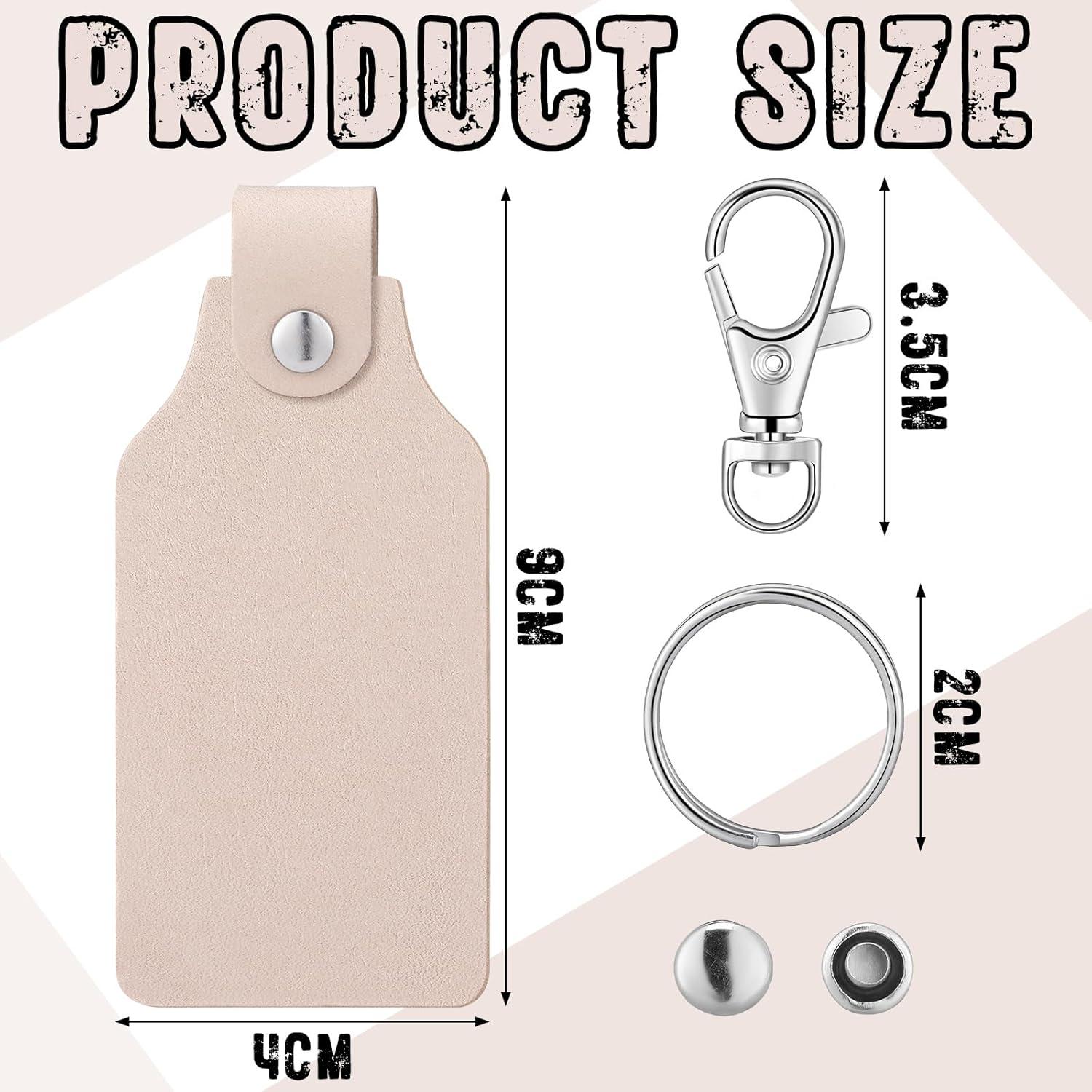 Kit de Llaveros de Cuero PU Landical 20 Piezas Personalizables